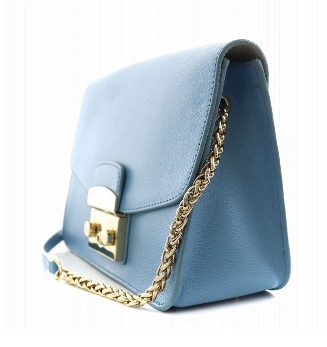 Furla Furla Metropolis Soft Leather Crossbody Bag - Muted Blue Size ONE SIZE - 3 Thumbnail