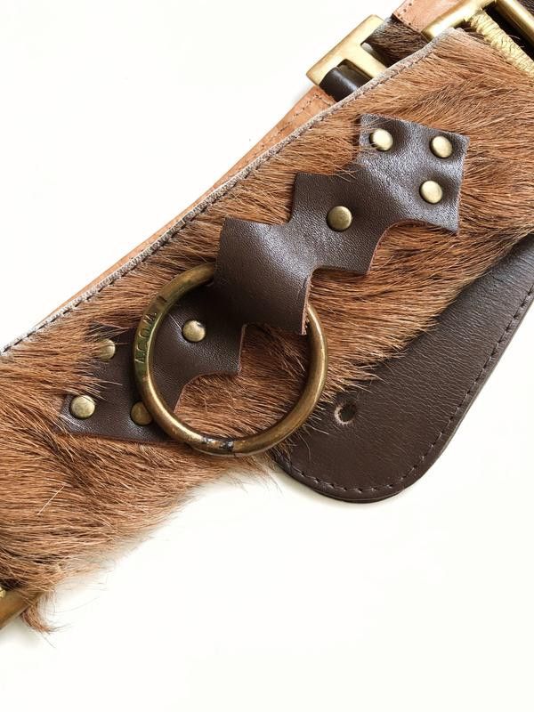 Beauty Beast y2k Chick On A Mission Fur & Leather Belt (S) Size ONE SIZE - 8 Thumbnail