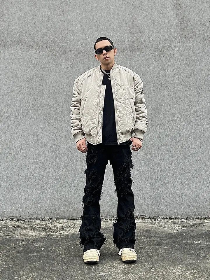 Japanese Brand × Vintage Destroyed Erosion Jeans Men's Ins Fashion Brand ro Pants Size US 28 / EU 44 - 4 Thumbnail
