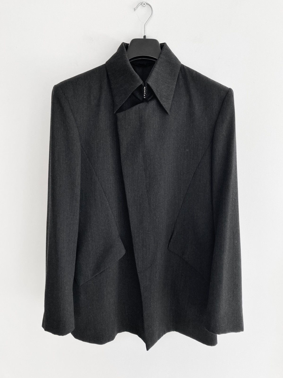 Alexander McQueen A/W 1998 “Joan” Asymmetric Clergy Jacket Size 52R - 2 Thumbnail