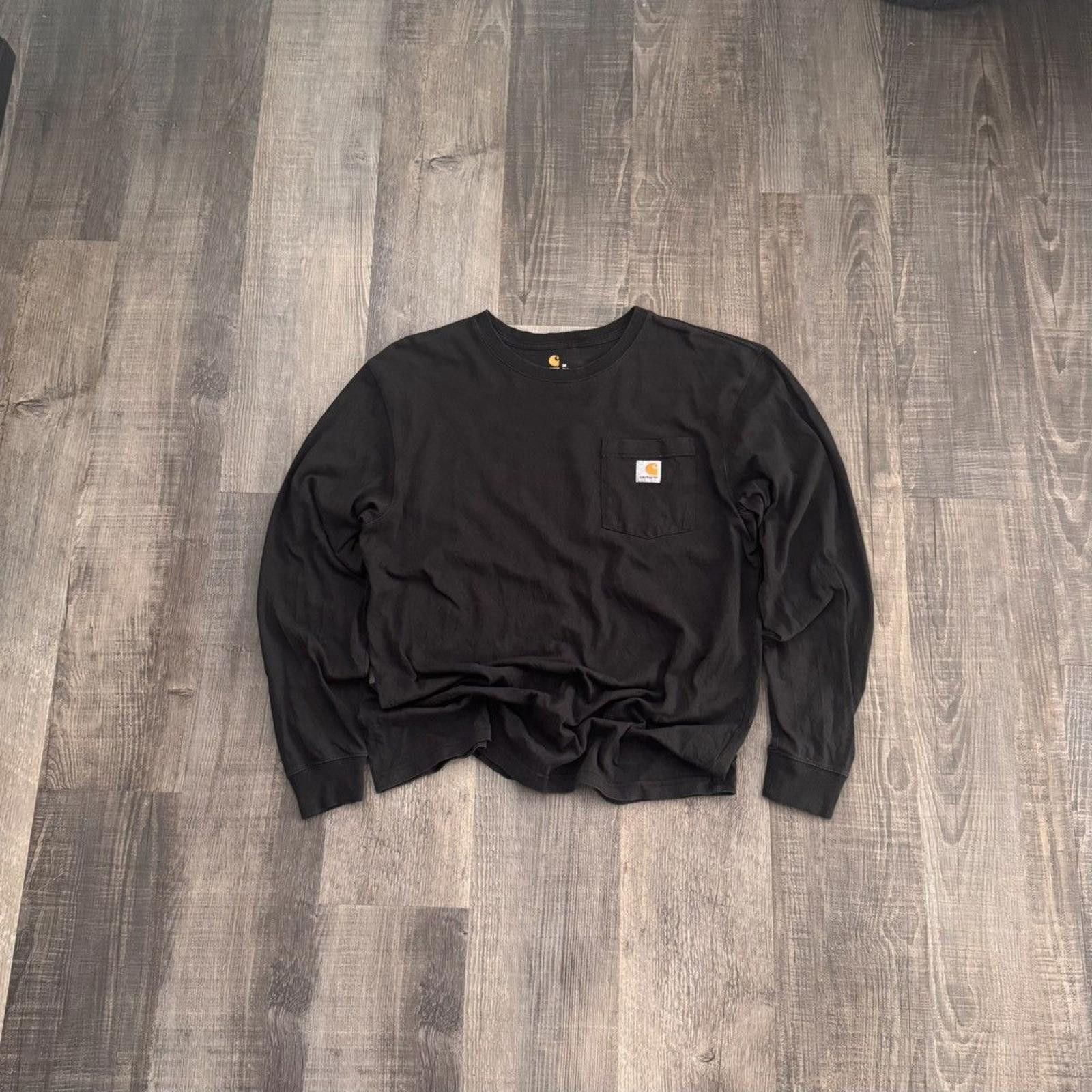 Carhartt CARHARTT • Original L/S "Black" Pocket Tee (M) Size US M / EU 48-50 / 2 - 1 Thumbnail