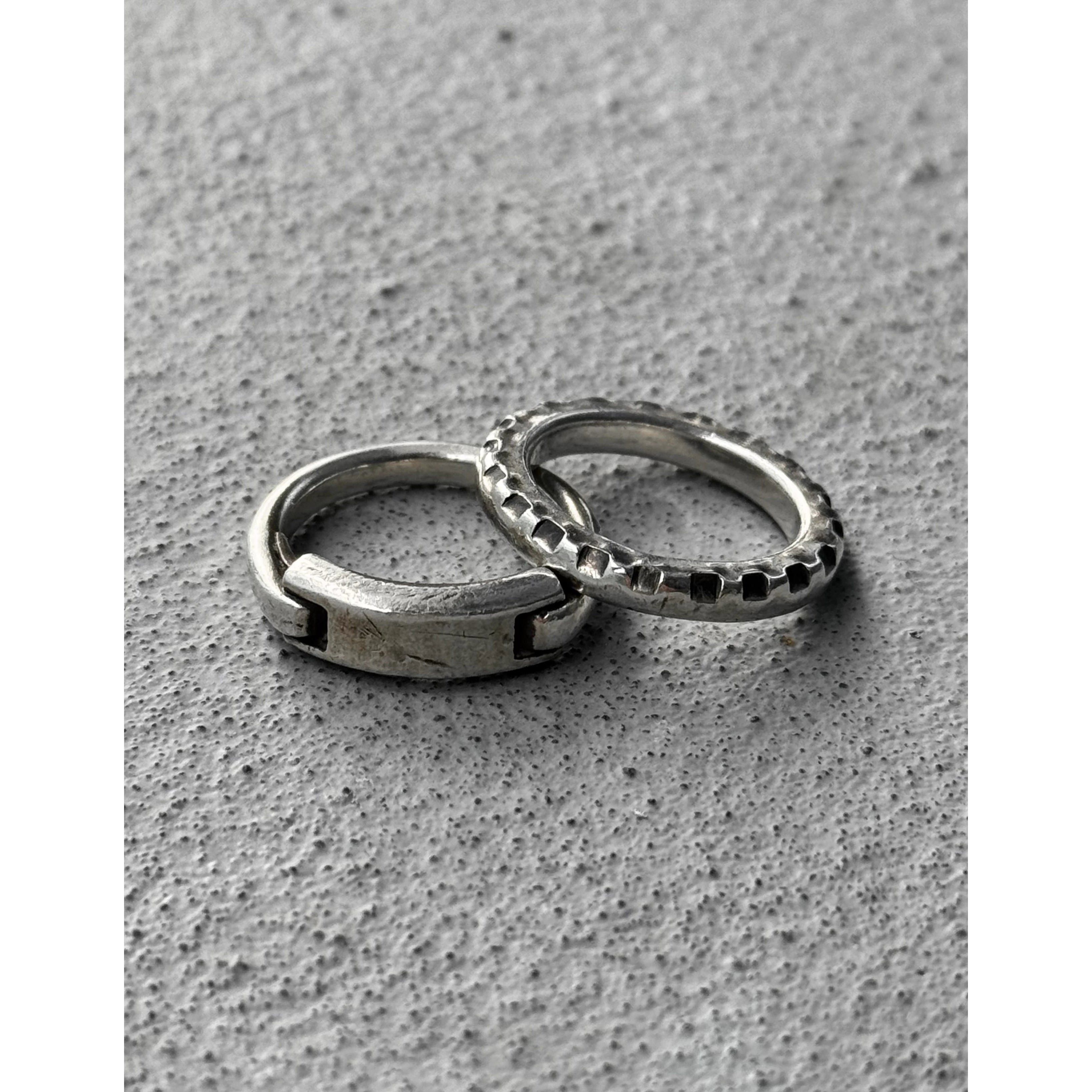 WERKSTATT:MÜNCHEN AW15 Combination Tag Gear Silver Ring Set