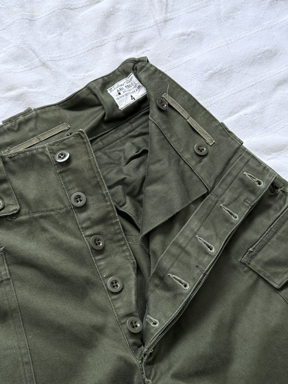 Vintage Vintage 1965 Dated Belgian Cargo Army Military Pants Size US 30 / EU 46 - 4 Thumbnail