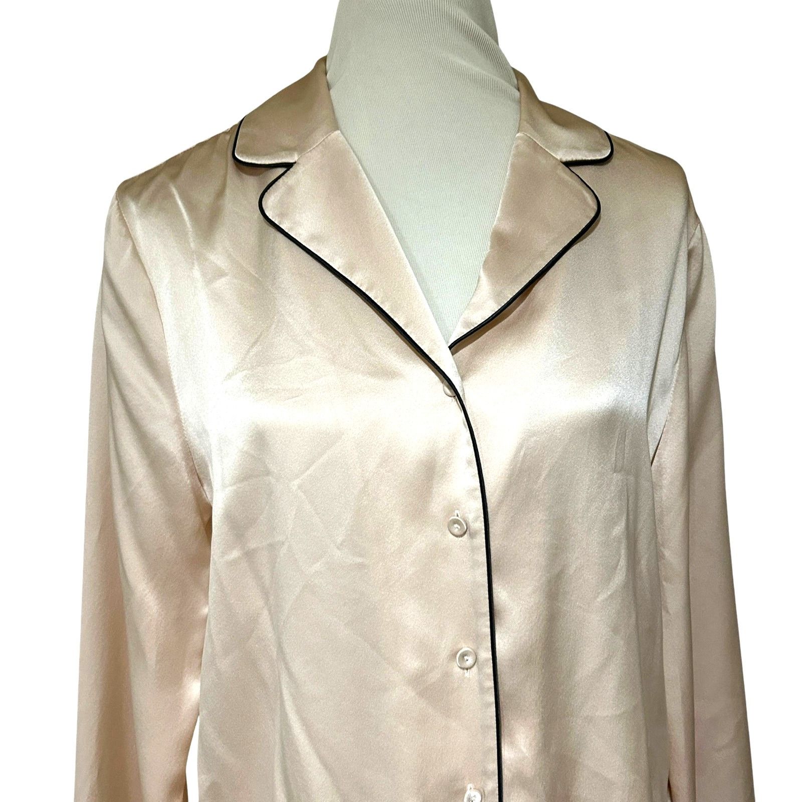 Cos COS 100% Silk Pajama Shirt Blouse Size S Size S / US 4 / IT 40 - 3 Thumbnail