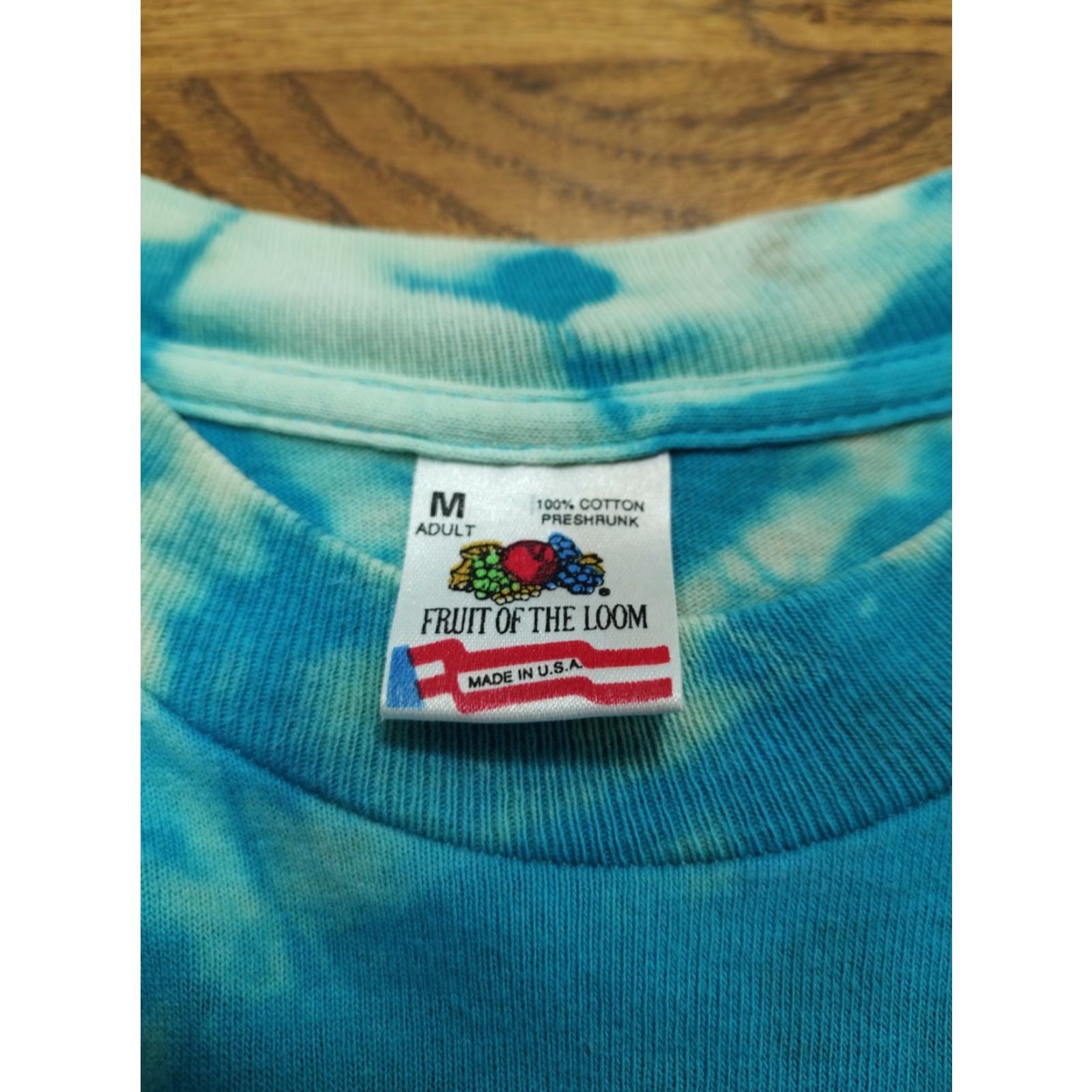 Fruit Of The Loom VINTAGE Fruit Of The Loom Shirt 90s 80s Tie Dye USA Blue Medium M Crew Neck Cotton Blend Men Size US M / EU 48-50 / 2 - 3 Thumbnail