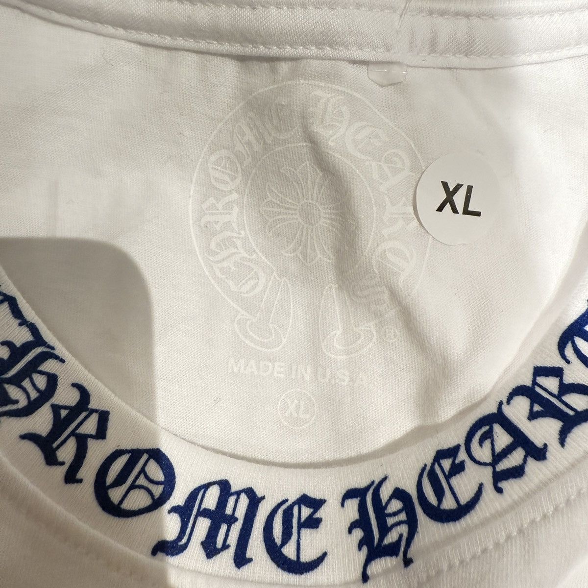 Chrome Hearts Chrome Hearts Blue Print Black Neck Logo Tee Size US XL / EU 56 / 4 - 4 Thumbnail