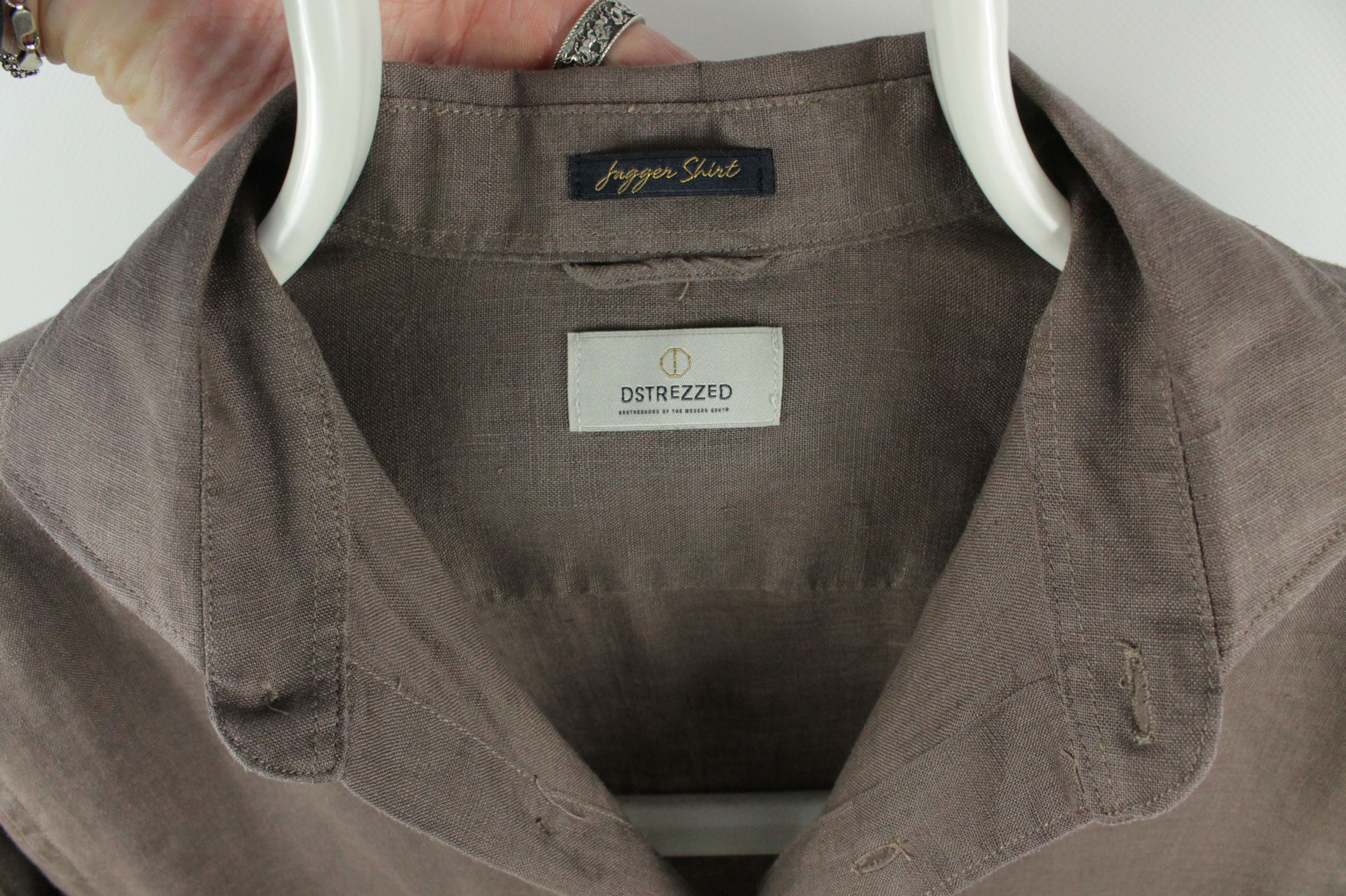 Other Dstrezzed Jagger Brown Linen Casual Shirt Men's Size US S / EU 44-46 / 1 - 3 Thumbnail