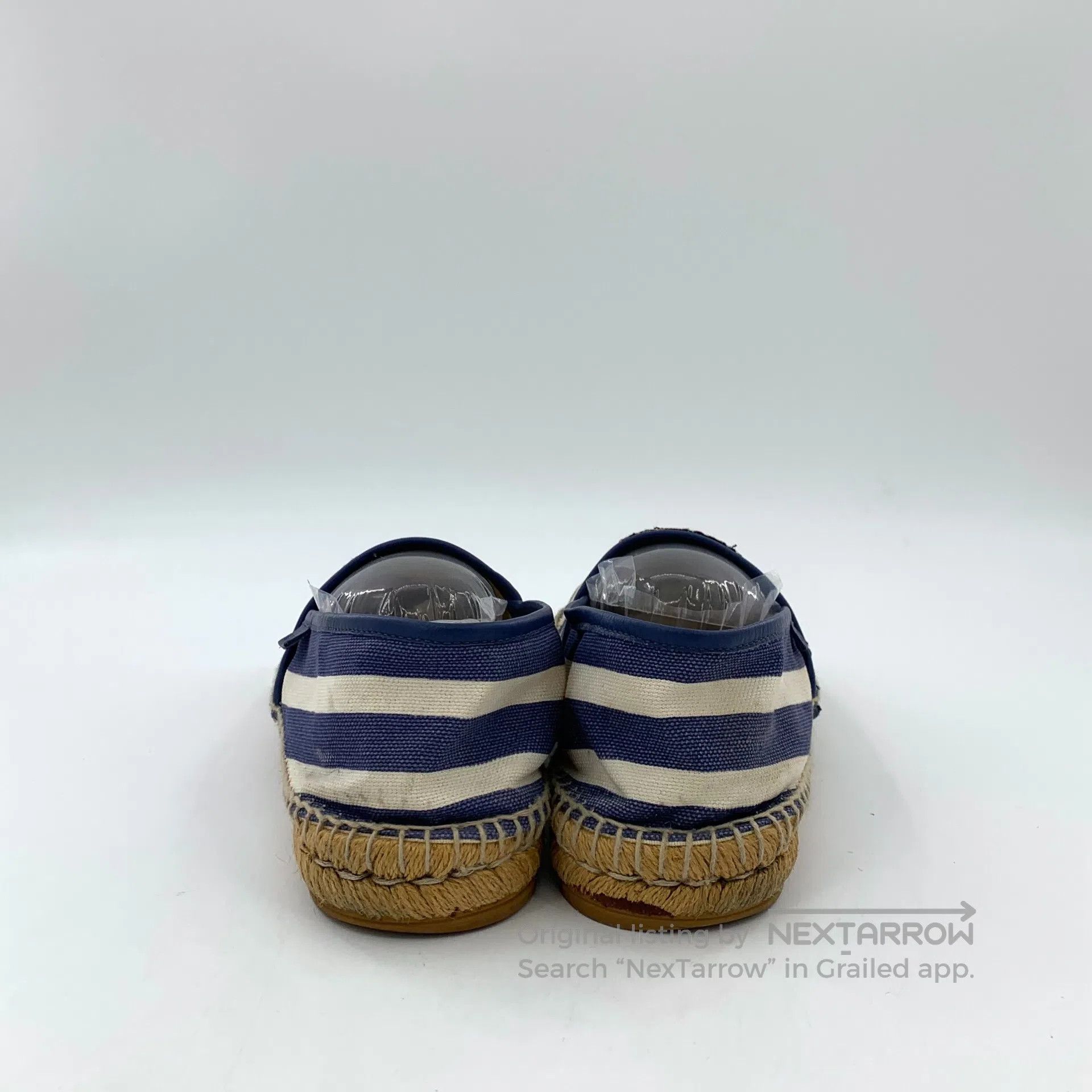 Gucci Guicci Blue striped floral embroidery casual flat fisherma Size US 9 / EU 42 - 4 Thumbnail