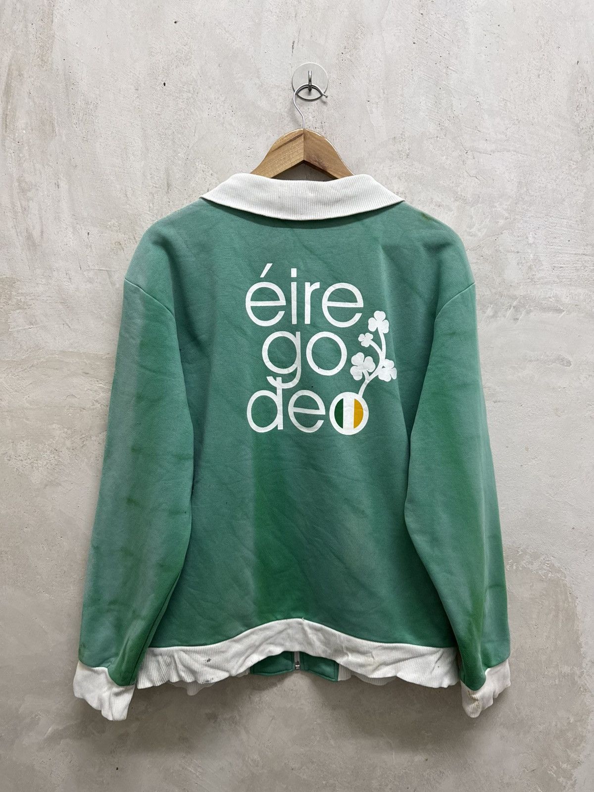 Umbro Sun Faded Umbro Ireland Zip Up Sweater Size US L / EU 52-54 / 3 - 3 Thumbnail