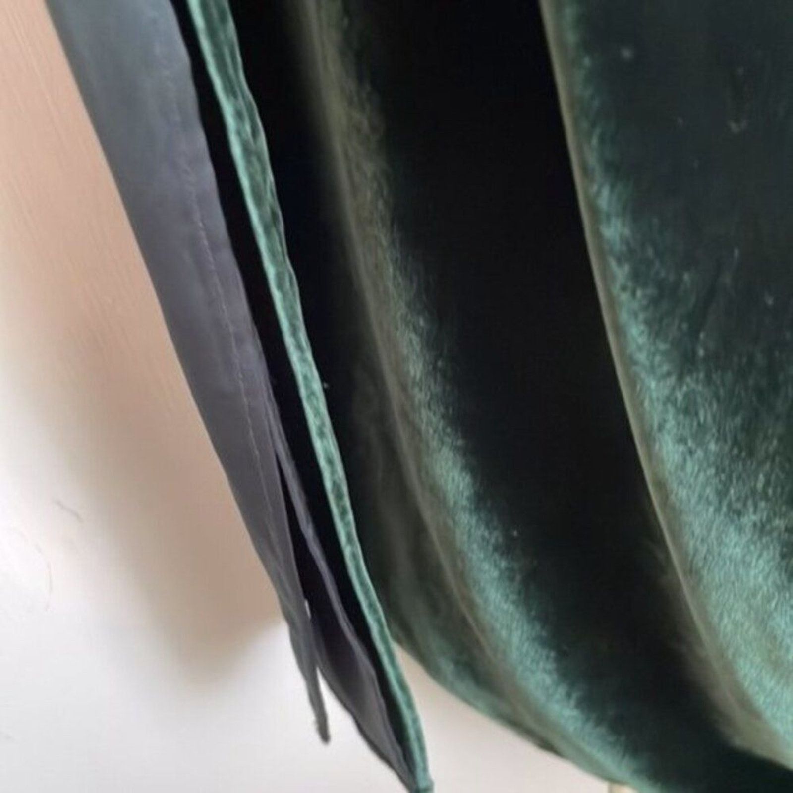Helmut Lang Helmut Lang Satin paneled velvet dress forest green size 4 Size S / US 4 / IT 40 - 10 Thumbnail