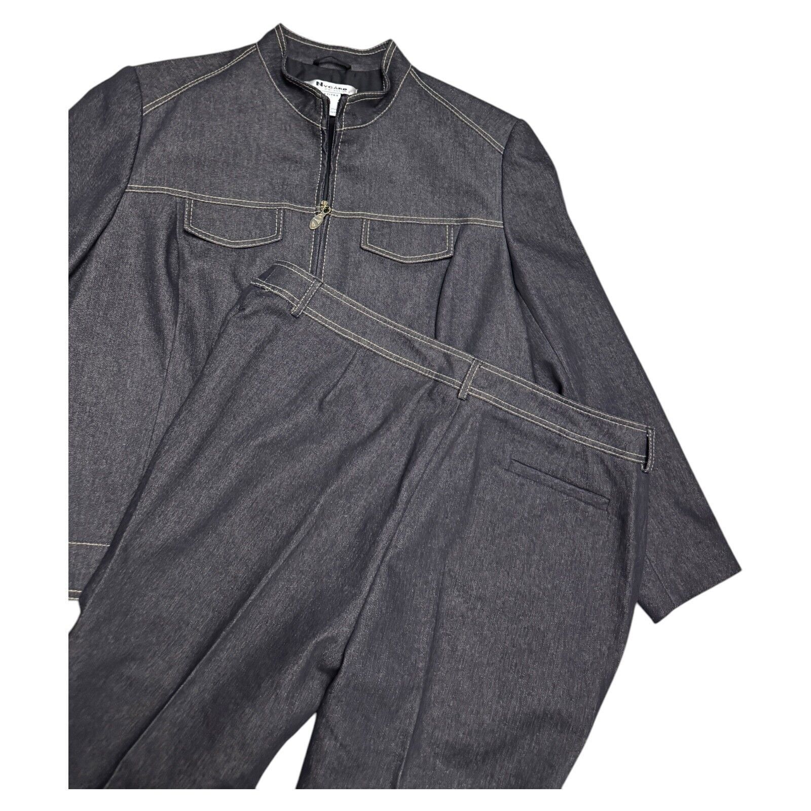 Nygard NYGARD 2-Piece Set Designer Grey Business Jacket & Pants 16P Size XXL / US 16-18 / IT 52-54 - 9 Thumbnail