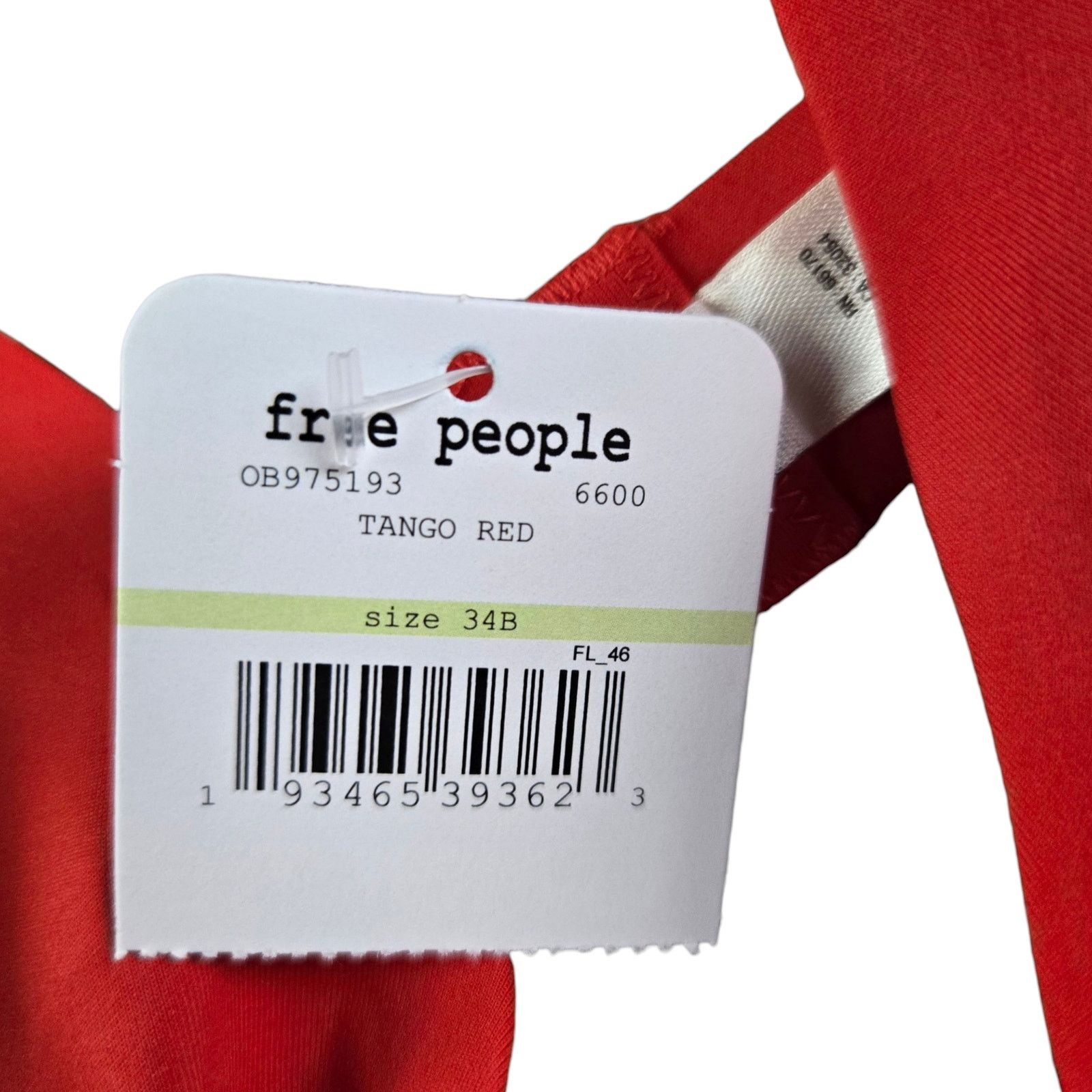 Free People Free People Red Underwire Scuba Unpadded Ari Bra Size 34B Size ONE SIZE - 4 Thumbnail