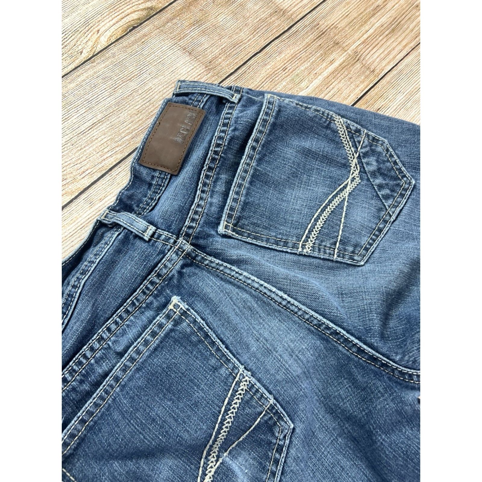 Denime ReClaim Jeans Bootcut Denim Blue 28x31 Mens Regular Modern Fit Badged ReClaim Distressed Good condition Size US 28 / EU 44 - 7 Thumbnail