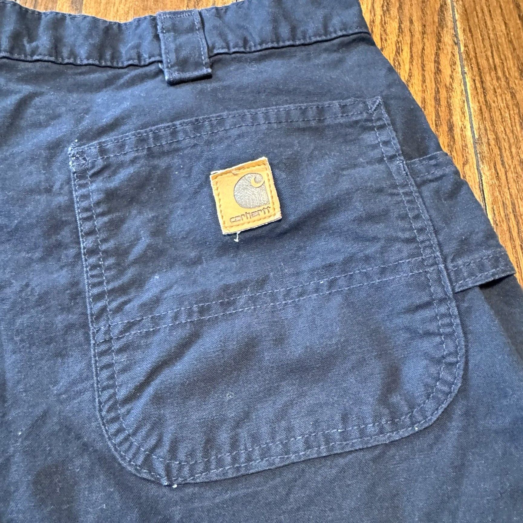Carhartt VINTAGE Carhartt Canvas Work Dungaree B151 BLB Utility Pants Mens 40x32 Dark Blue New 38x30 Rise 14 Leg 10 Slim? Size US 40 / EU 56 - 4 Thumbnail