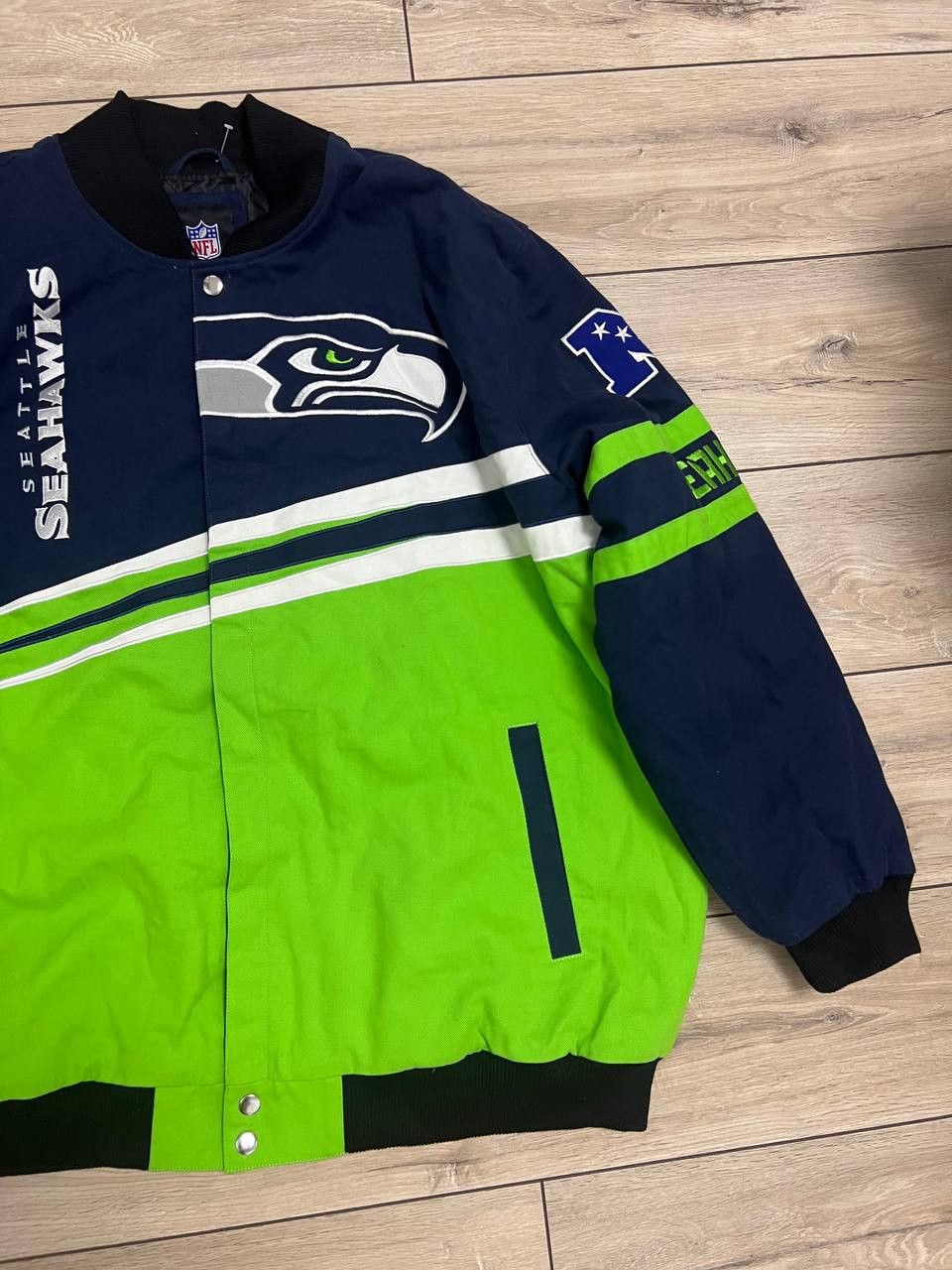 NFL NFL Seattle Seahawks Big Logo Bomber Jacket Insulated 4XL Size US XXL / EU 58 / 5 - 8 Thumbnail