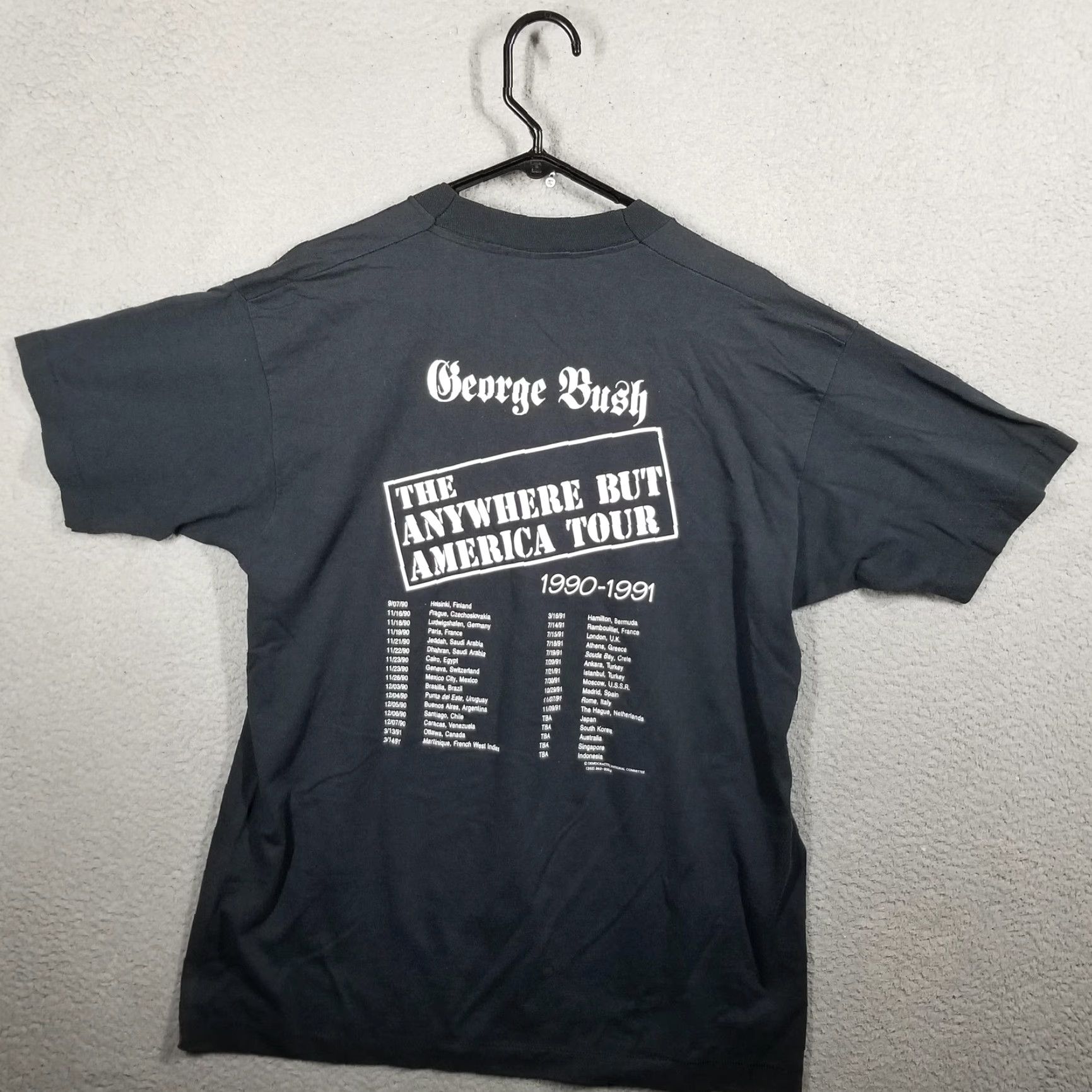 Vintage VINTAGE George Bush Went To Rome Shirt Mens XL Black Screen Stars Best 1990-1991 Size US XL / EU 56 / 4 - 3 Thumbnail