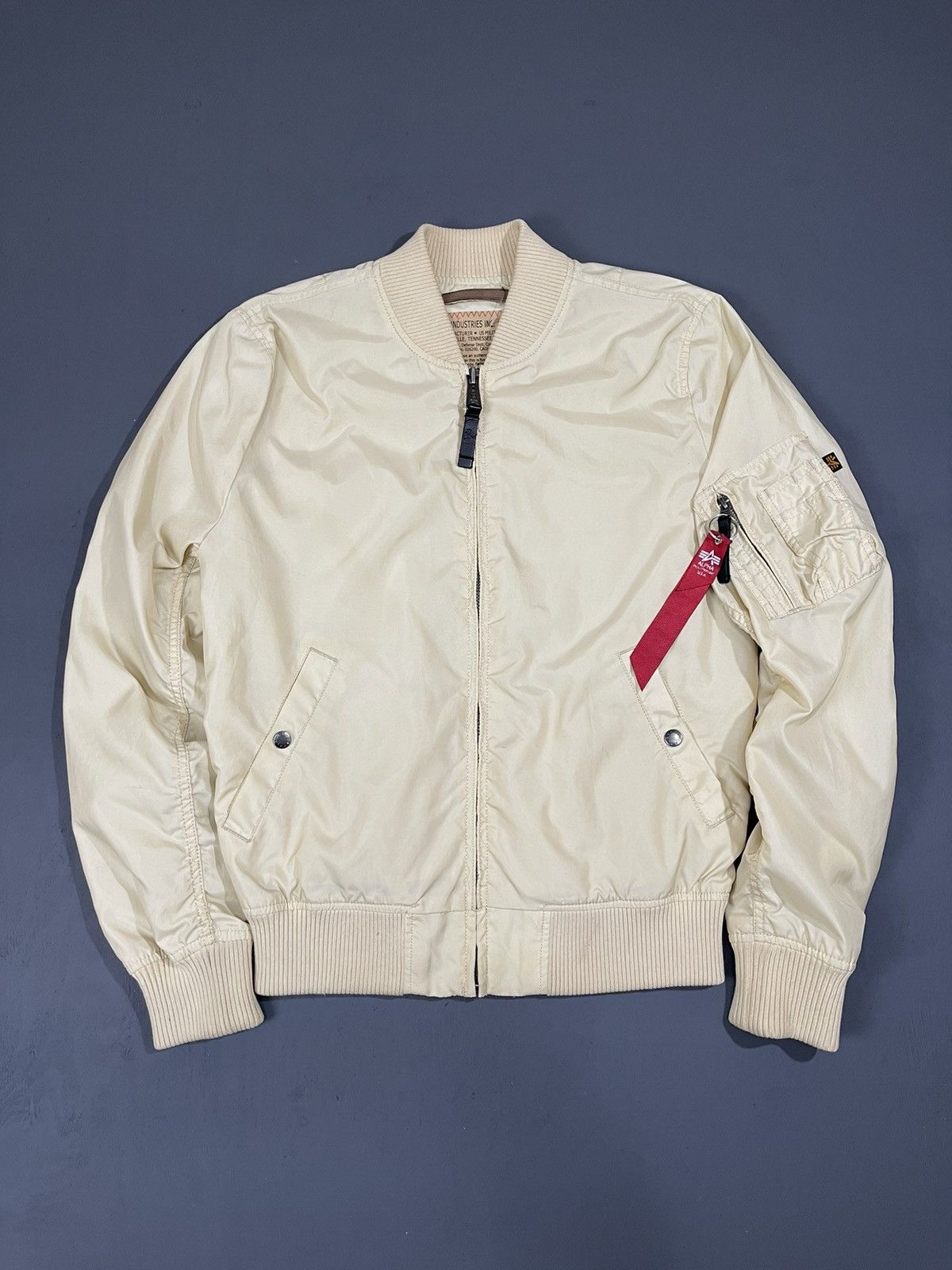 ALPHA INDUSTRIES, Cream Men's Bomber