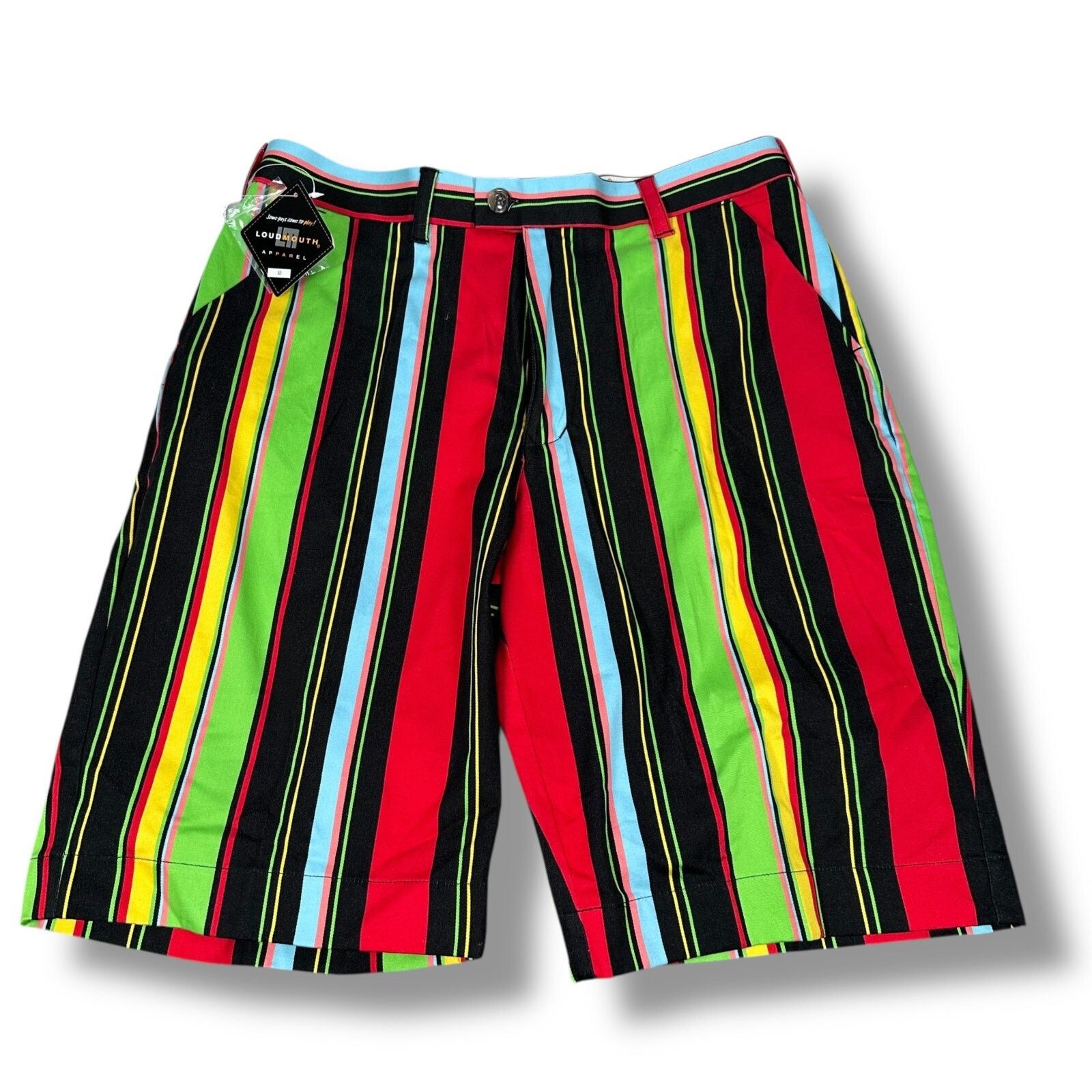 Other Loudmouth Hot Dog Golf Shorts Men’s 32 Multi-Striped Cotton Size US 32 / EU 48 - 1 Thumbnail