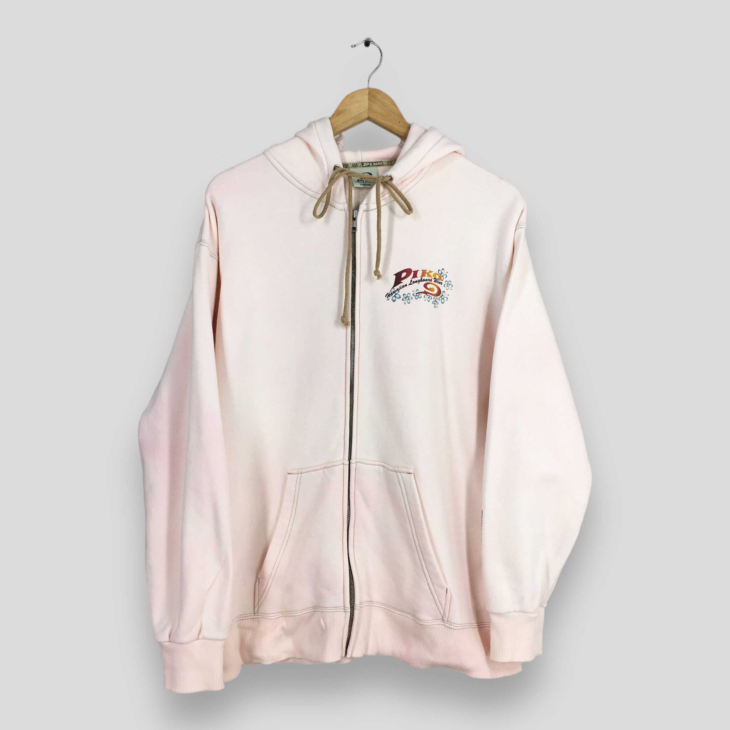 Other Vintage 90's Piko Surf Soft Pink Sweatshirt Hoodie Large Size US L / EU 52-54 / 3 - 1 Thumbnail