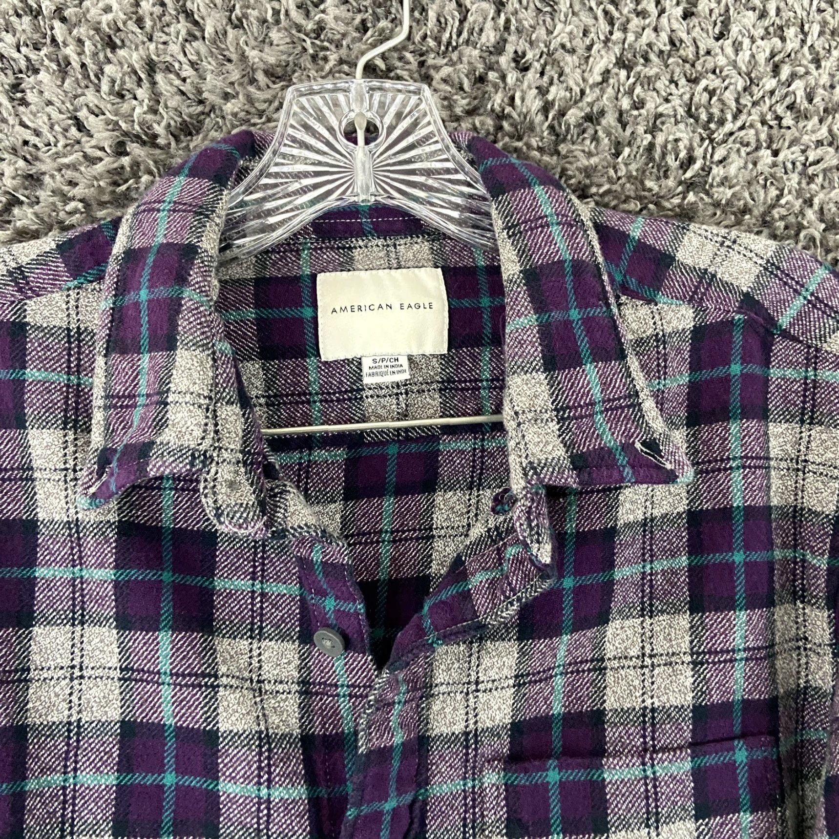 American Eagle Outfitters American Eagle Outfitters Button-Up Shirt Women S Multicolor Plaid Long Sleeve Womens Size S / US 4 / IT 40 - 5 Thumbnail