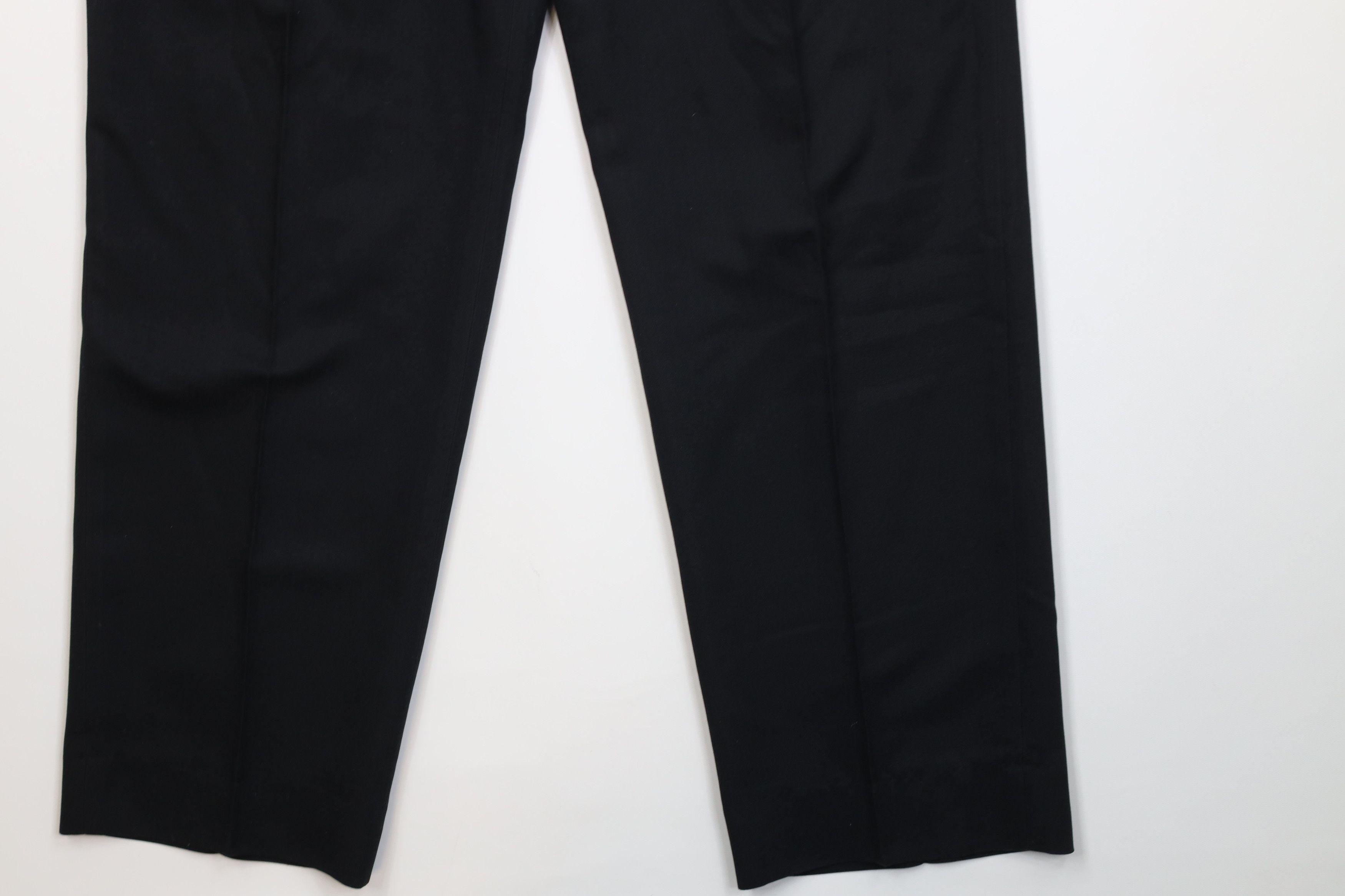 Vintage Vintage 90s Streetwear Silk Blend Wide Leg Chino Pants Black Size US 36 / EU 52 - 5 Thumbnail
