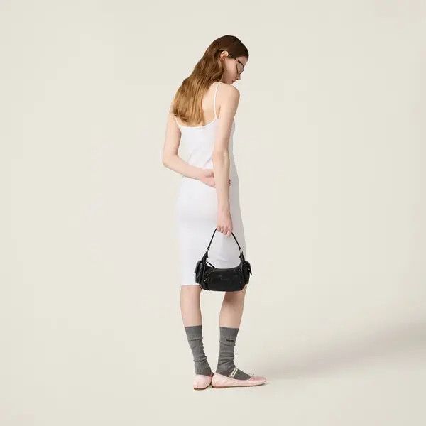 Miu Miu o1B3y1r0526 Seamless Dress in White Size XS / US 0-2 / IT 36-38 - 3 Thumbnail