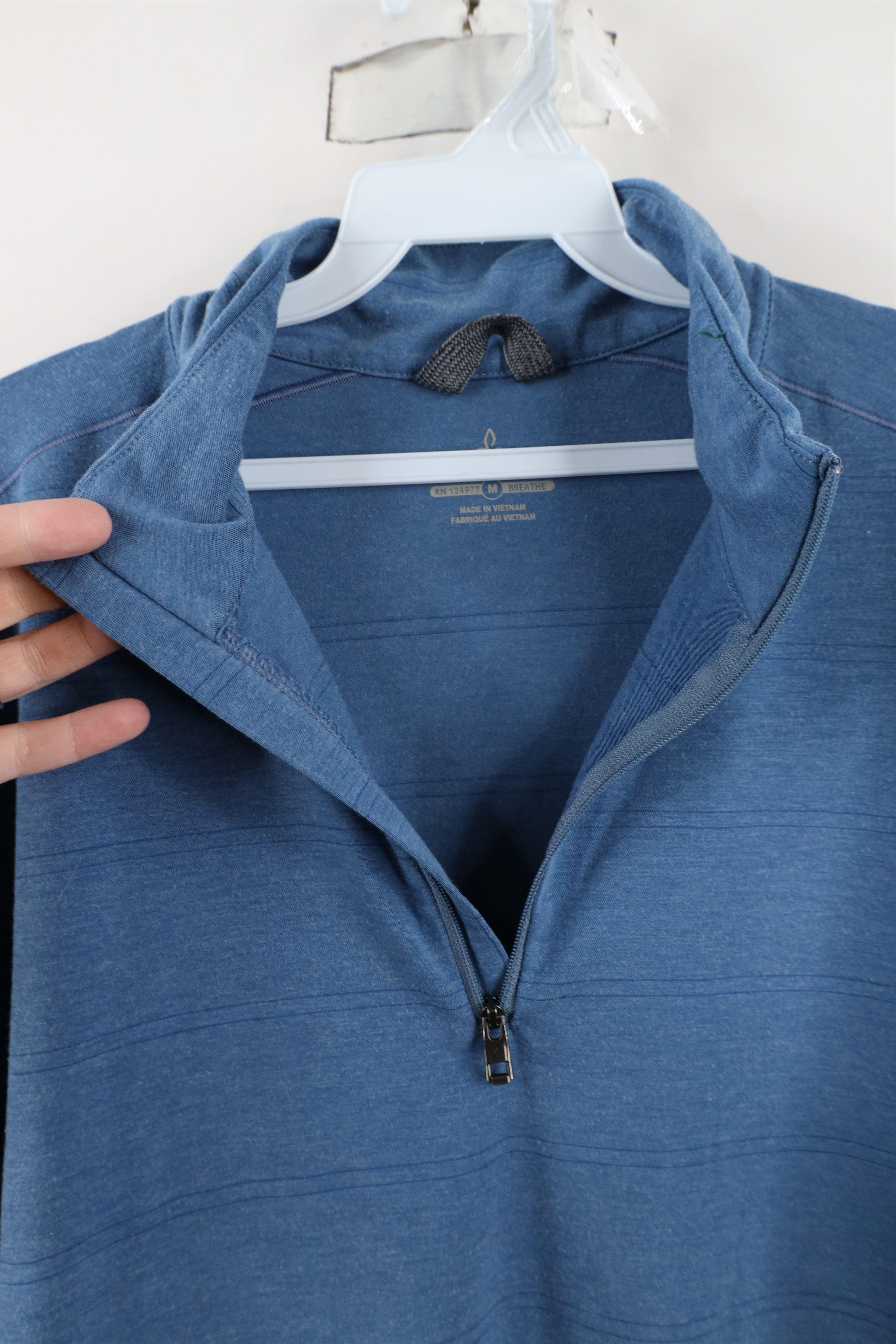 Prana × Vintage prAna Breathe Knit Half Zip Pullover Jacket Shirt Top Blue Size US M / EU 48-50 / 2 - 5 Thumbnail