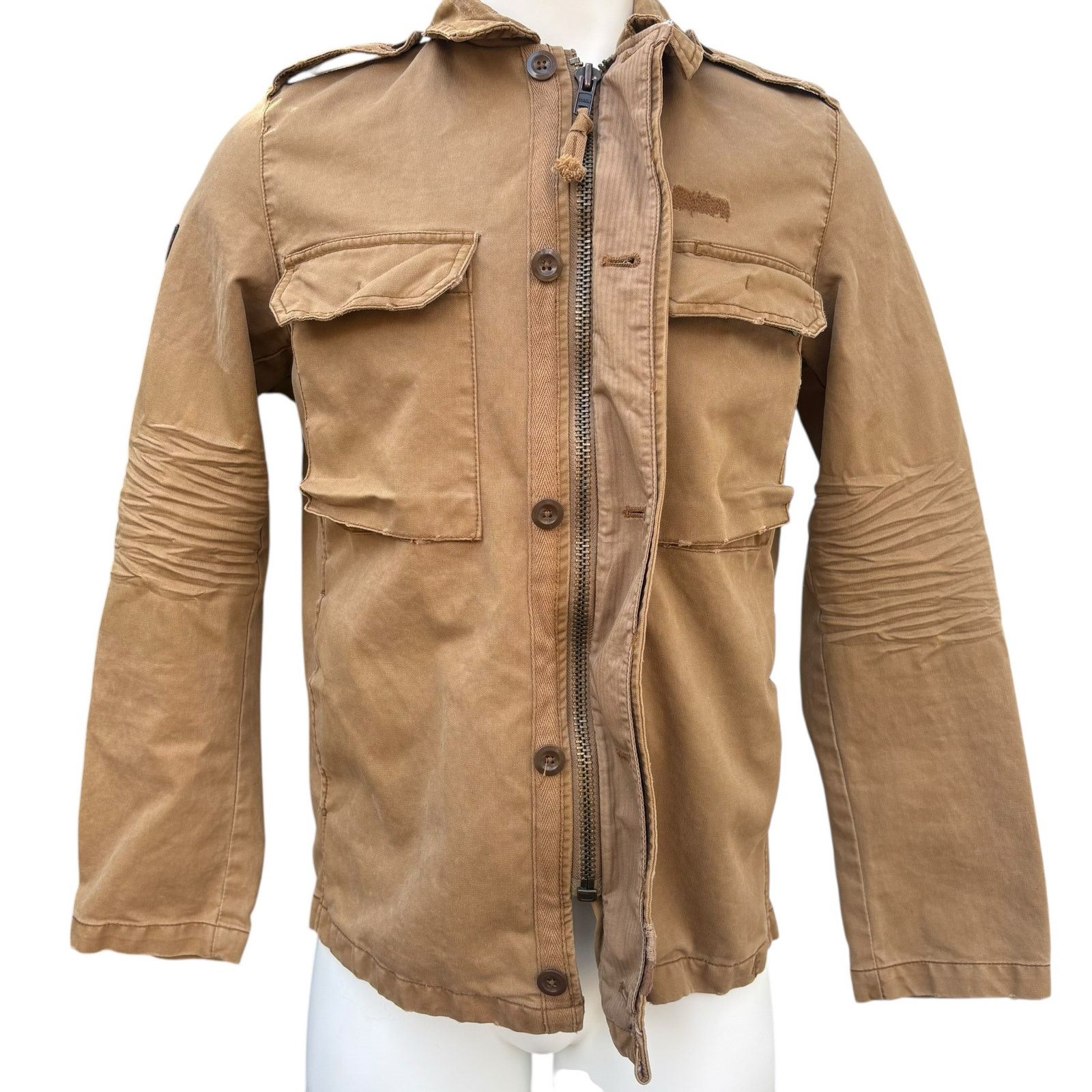 American Eagle Outfitters VTG American Eagle Military Jacket Coat Sm Khaki Tan Size US S / EU 44-46 / 1 - 9 Thumbnail