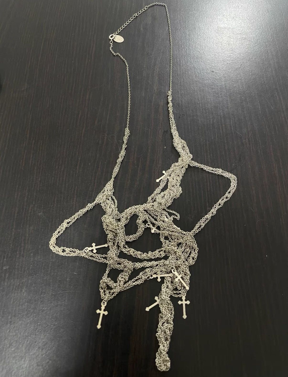 Hysteric Glamour Silver Chain Cross Necklace