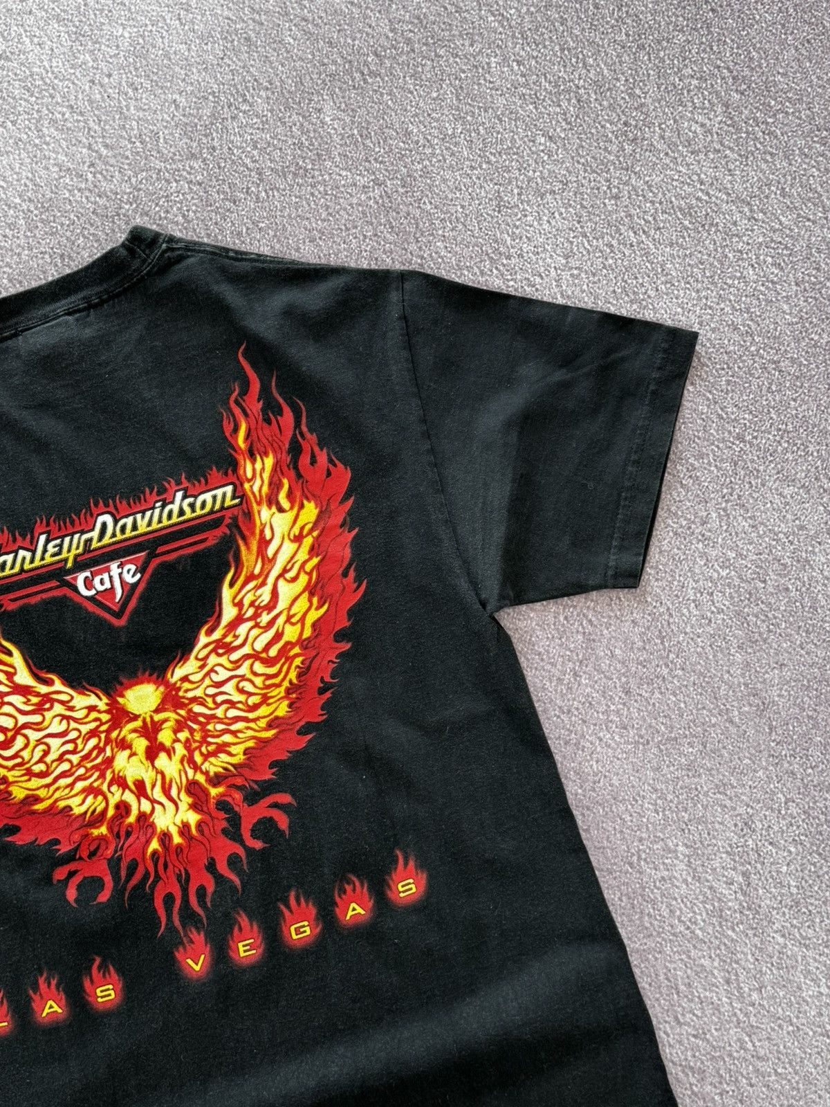 Harley Davidson 90’s Harley Davidson Faded Look Crazy Print Biker T-Shirt Size US L / EU 52-54 / 3 - 6 Thumbnail