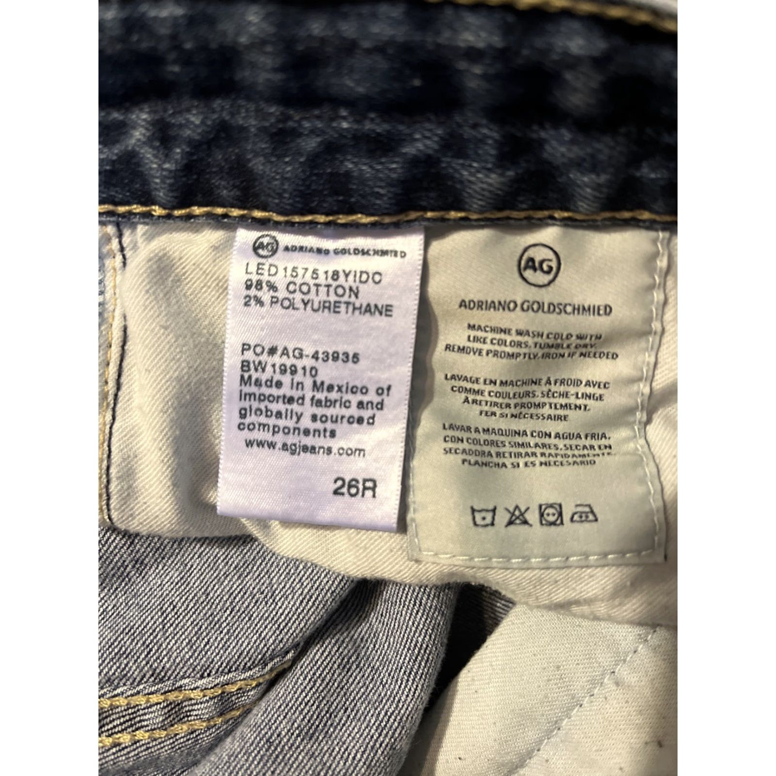 Vintage VINTAGE AG Adriano Goldschmied Women's Jeans Medium Wash Denim Slim Fit Size 26 Blue Size 26" / US 2 / IT 38 - 5 Thumbnail