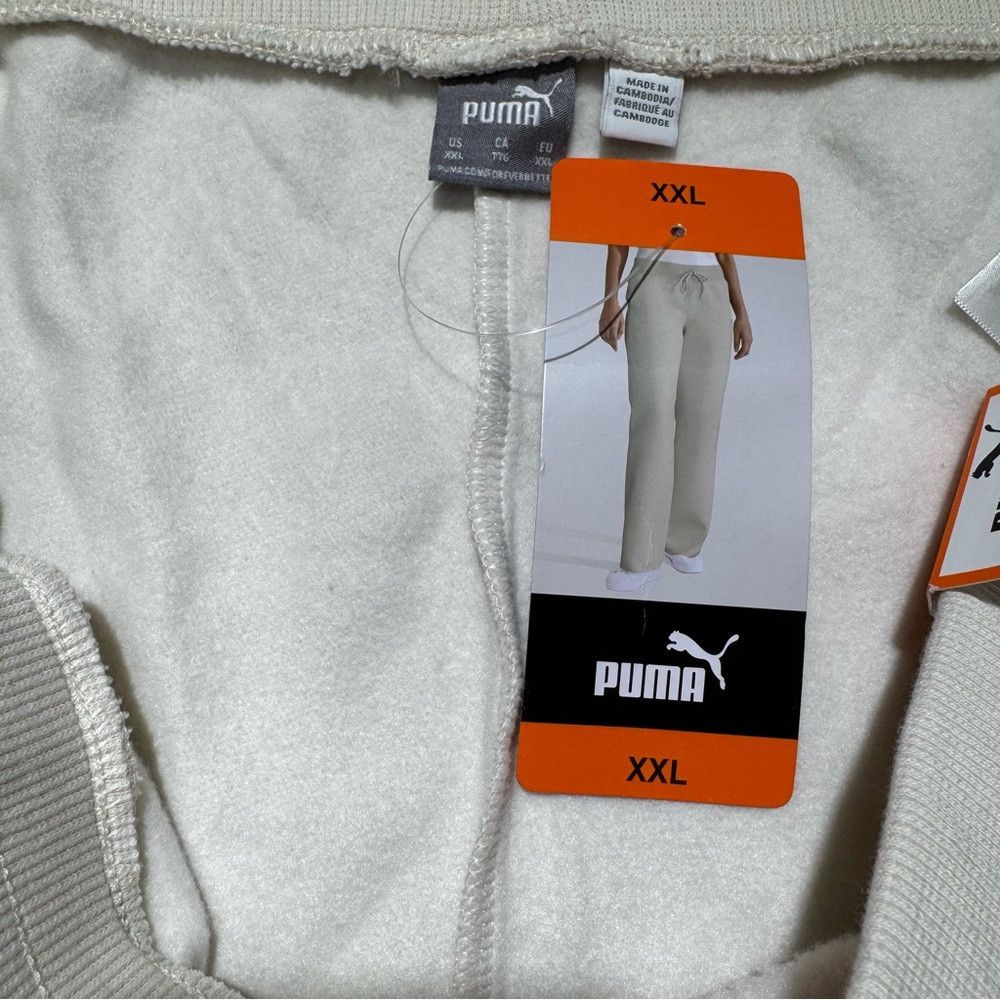 Puma NWT New Puma Fleece Straight Leg Ivory Jogger Size XXL Size 38" / US 16 / IT 52 - 6 Thumbnail