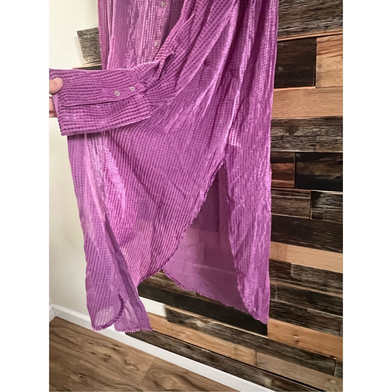 Anthropologie Anthropologie Akemi + Kin NWT Purple shire Velvet Striped Tu Size S / US 4 / IT 40 - 5 Thumbnail