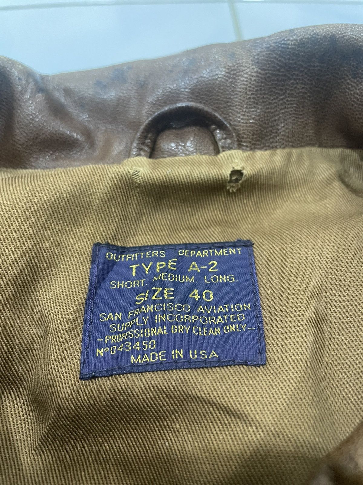Leather 🔥VTG TYPE A-2 AVIATION LEATHER JACKET Size US M / EU 48-50 / 2 - 10 Thumbnail