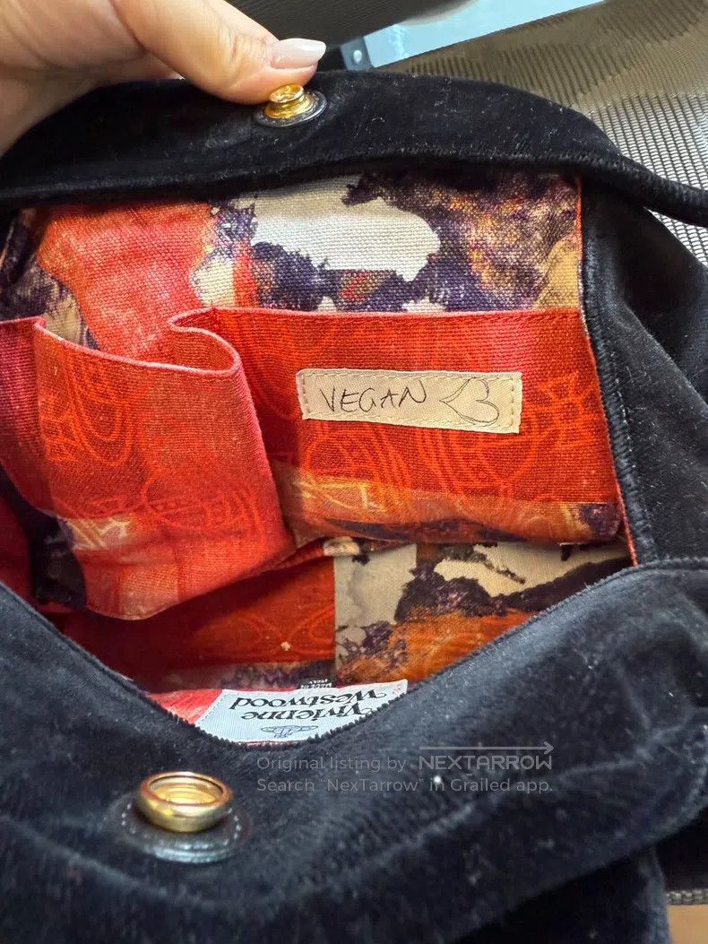 Vivienne Westwood Vivienne Westwood size os Black Velvet Bowling Bag, Large S Size ONE SIZE - 4 Thumbnail