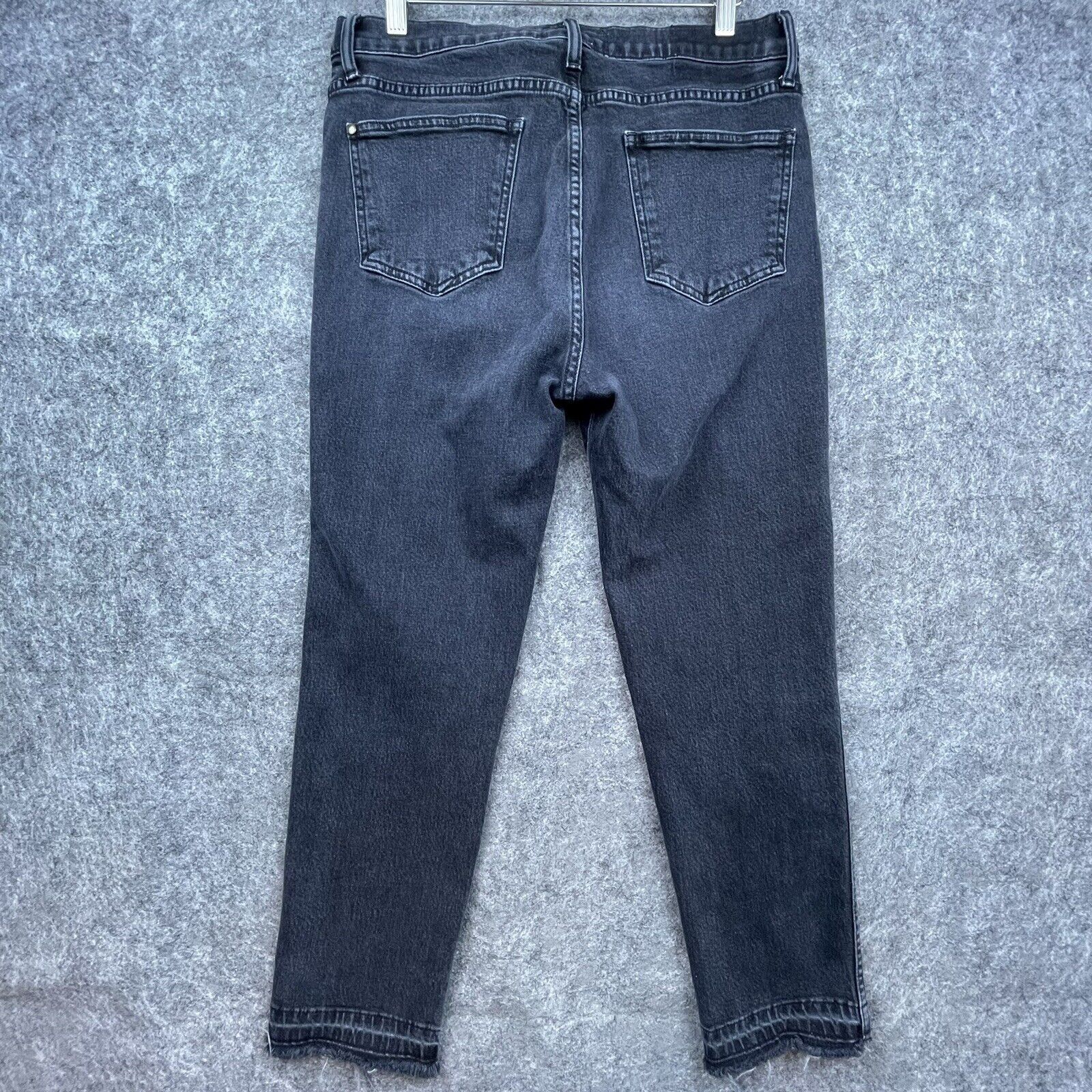 THE GREAT The Great Jeans Womens 28 The Fellow Charcoal Raw Hem Frayed Size 28" / US 6 / IT 42 - 2 Thumbnail