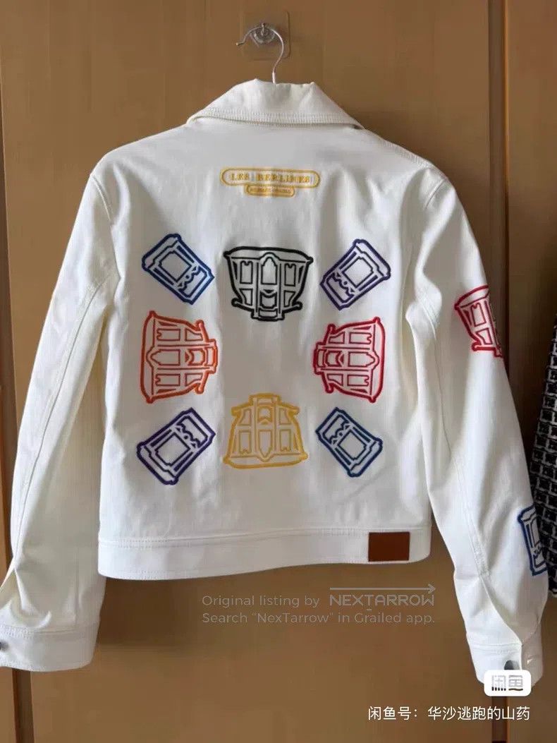 Hermes Hermes Denim Jacket with Embroidered Print Size XS / US 0-2 / IT 36-38 - 2 Thumbnail
