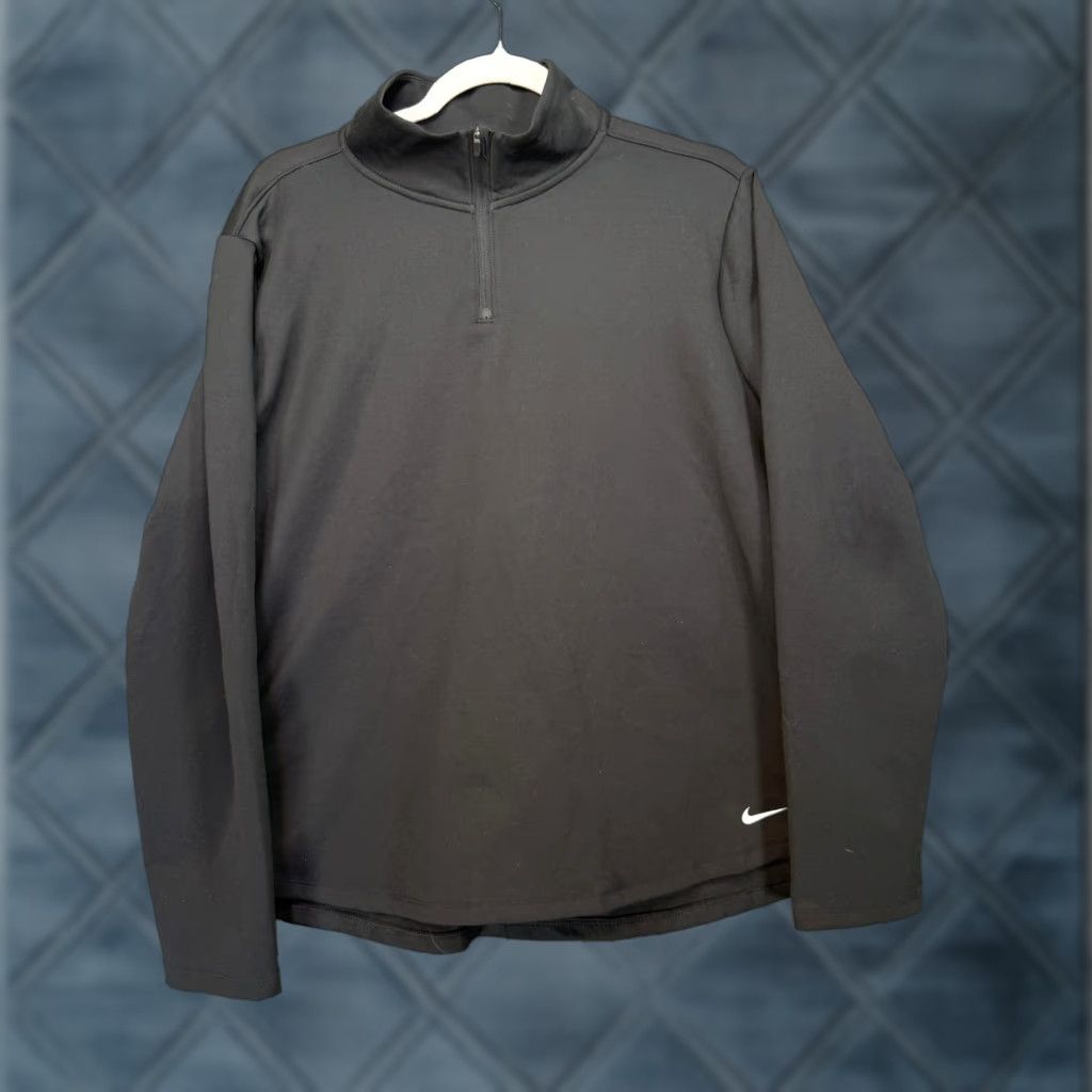 Nike Nike Shirt Womens XL Black Therma Fit 1/4 Zip Pullover Performance Stretch Pro Size XL / US 12-14 / IT 48-50 - 1 Thumbnail