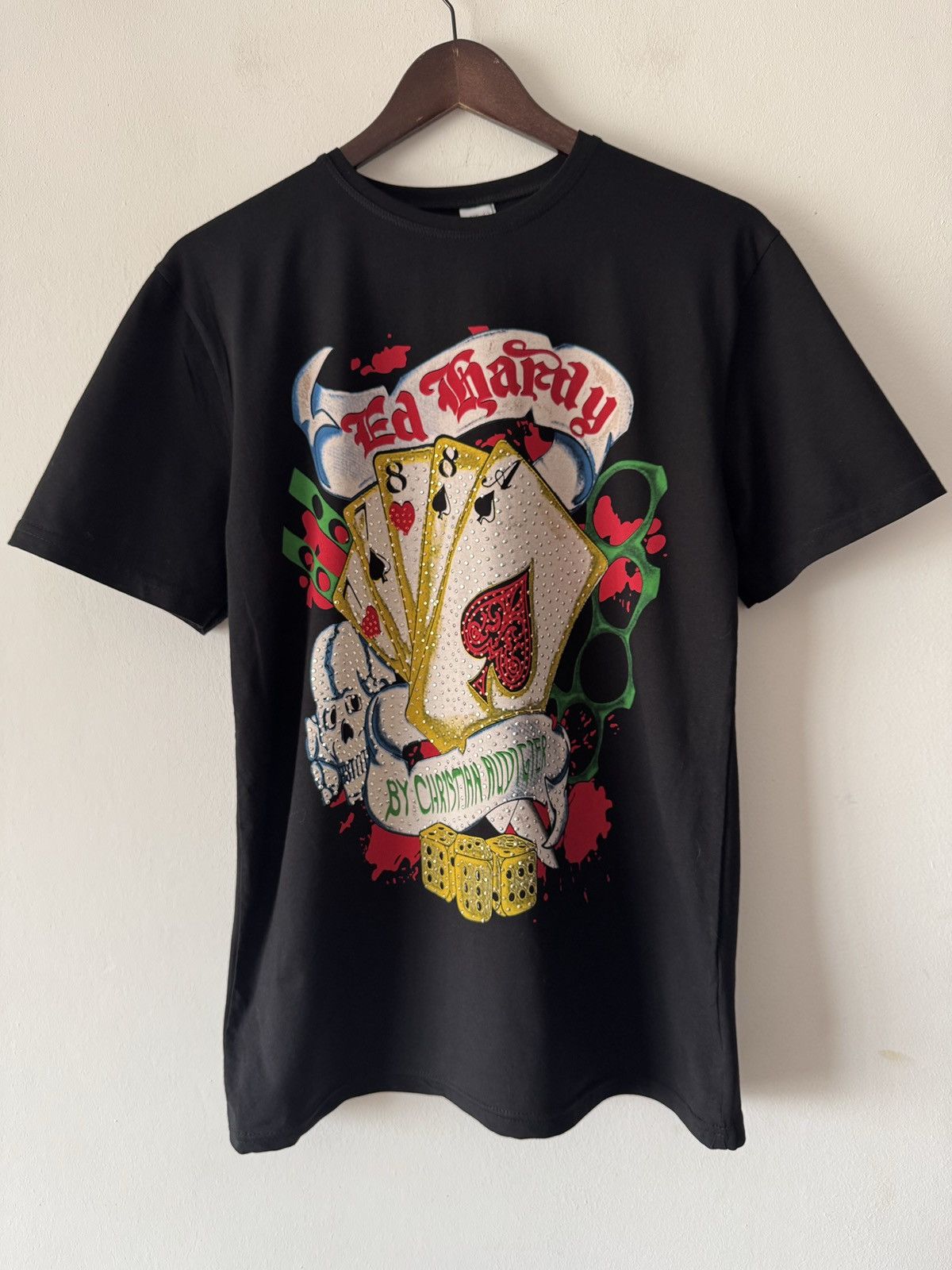 Ed Hardy 🔥🔥 Ed Hardy Card Logo Black T-Shirt Size US XL / EU 56 / 4 - 1 Thumbnail