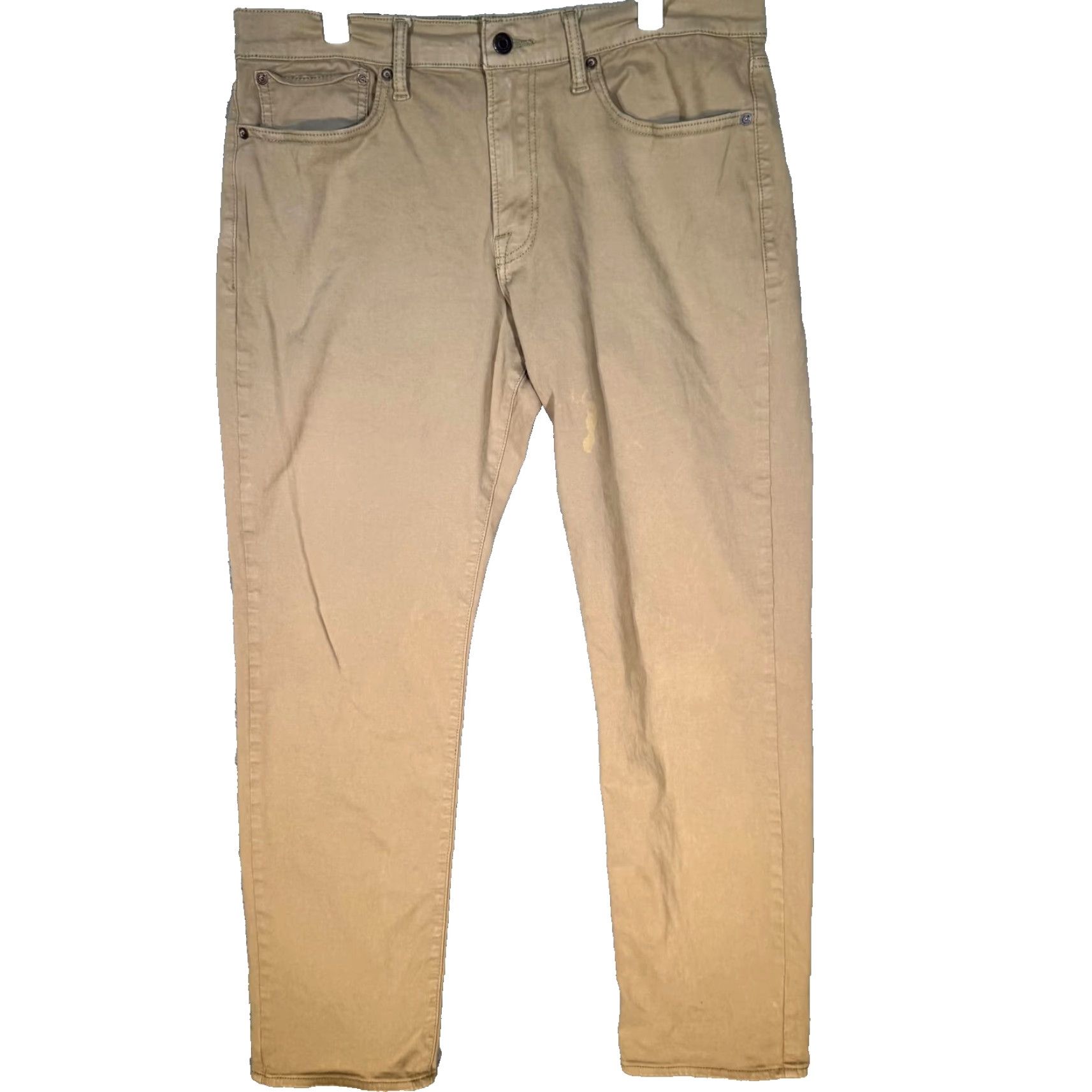 Lucky Brand Lucky Brand 121 Jeans Beige Denim Mid-Rise Slim Straight Leg 34/30 Mens Regular Size Size US 34 / EU 50 - 2 Thumbnail