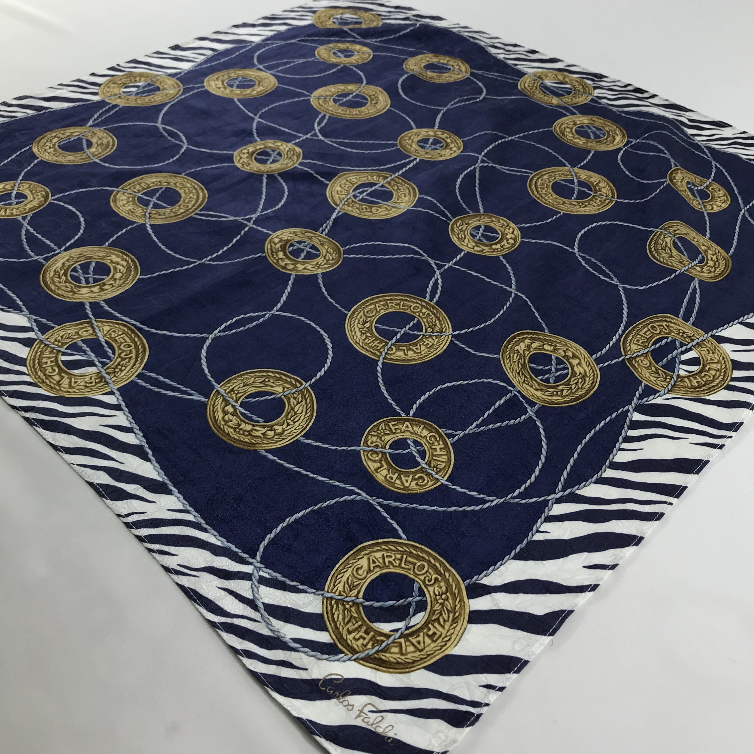 Vintage Carlos Falchi Bandana / Handkerchief / Neckerchief - S1363 Size ONE SIZE - 2 Thumbnail