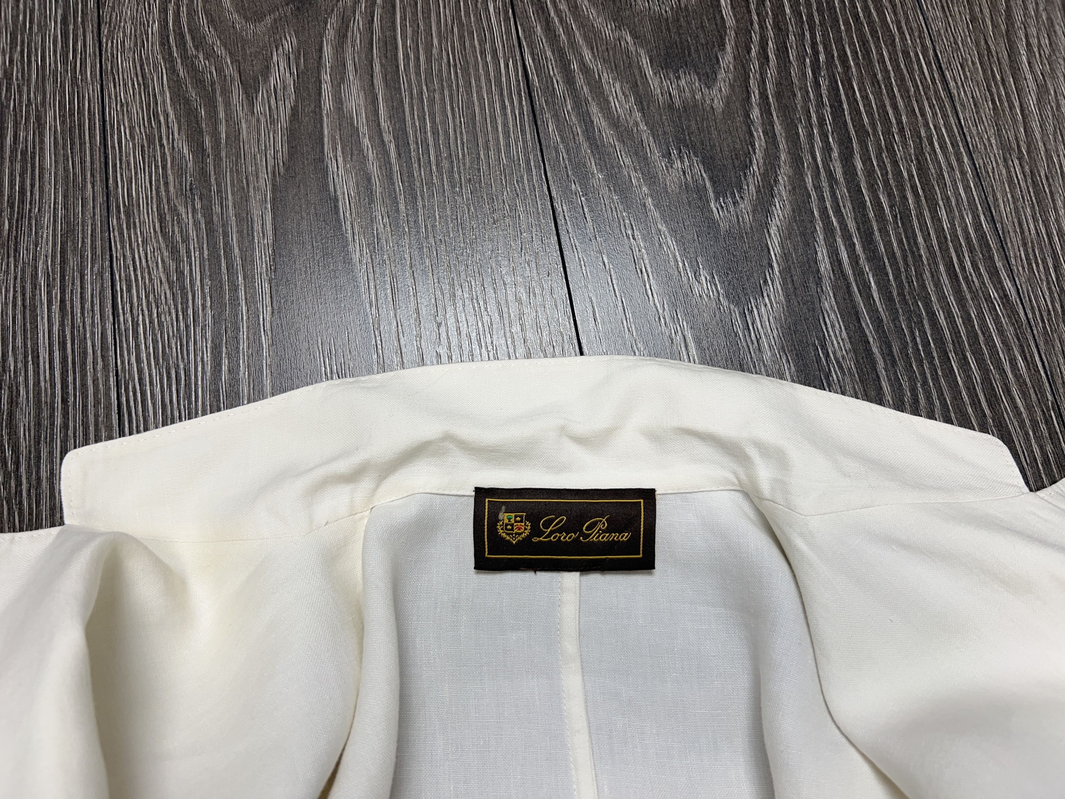 Loro Piana Womens Loro Piana White Linen Blazer Jacket Size 46 Size L / US 10 / IT 46 - 15 Thumbnail