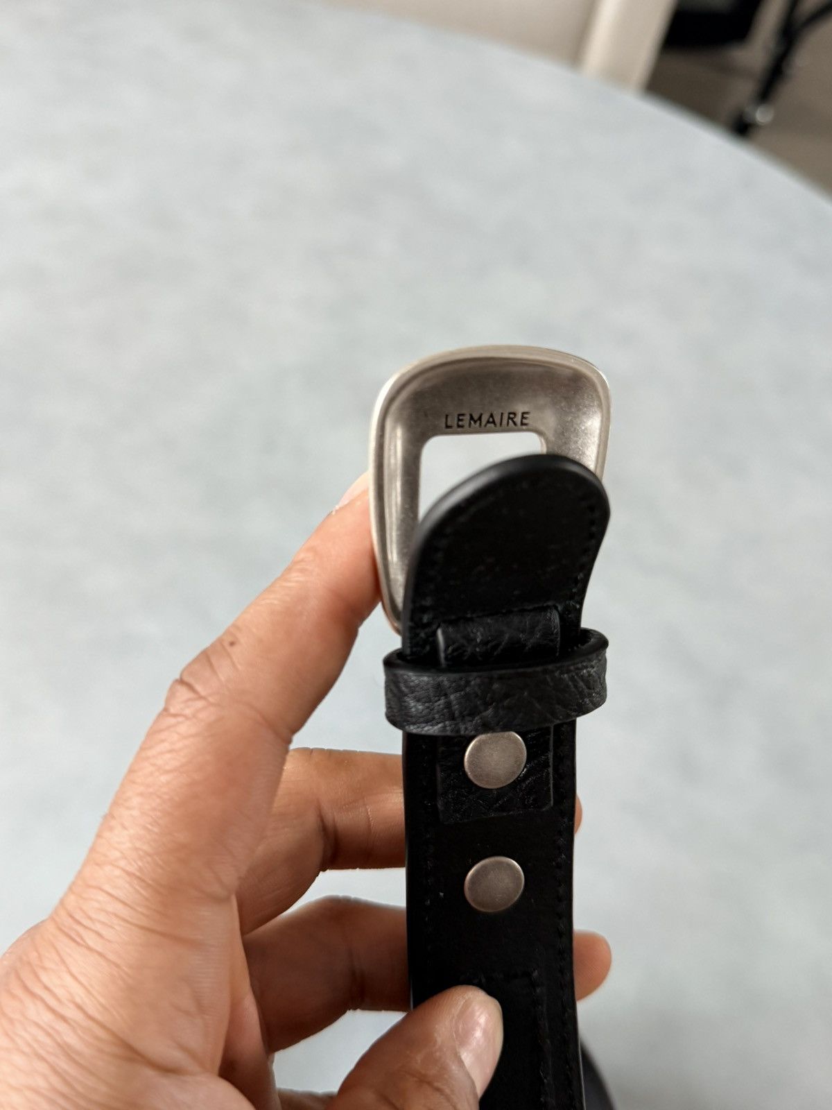 Lemaire Lemaire 3cm Full-Grain Leather Belt Black Size EU 90 Size ONE SIZE - 3 Thumbnail