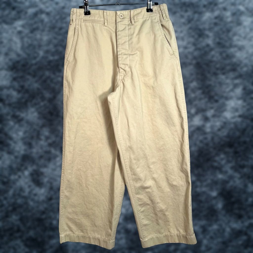 Ralph Lauren Ralph Lauren Womens Beige Cotton Wide Leg Pants Size 8 Chino Casual Size 30" / US 8 / IT 44 - 1 Thumbnail