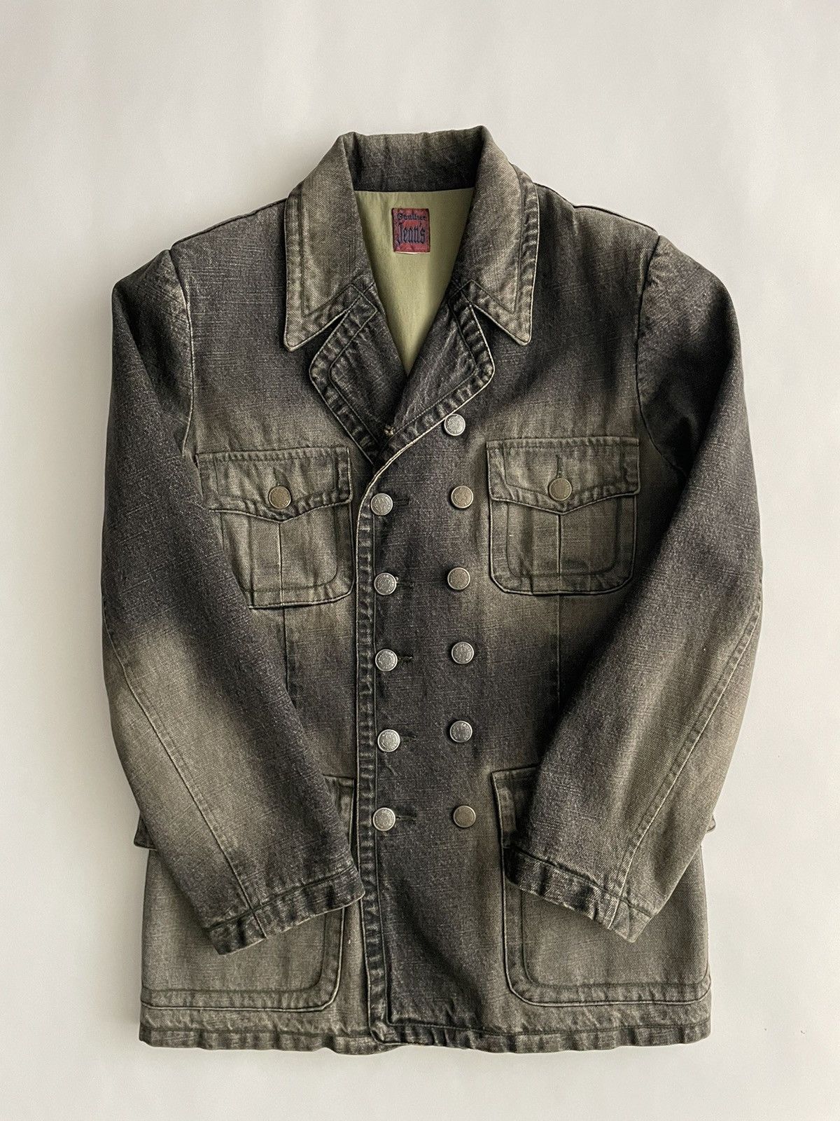 Jean Paul Gaultier JPG Faded Denim Coat Size US S / EU 44-46 / 1 - 4 Thumbnail