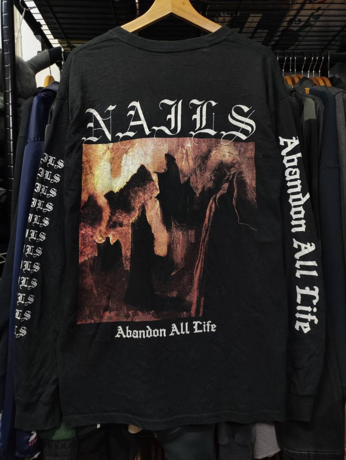 Band Tees Vtg Nails Band " Abandon all Life " Album Promo T-Shirt Size US L / EU 52-54 / 3 - 7 Thumbnail