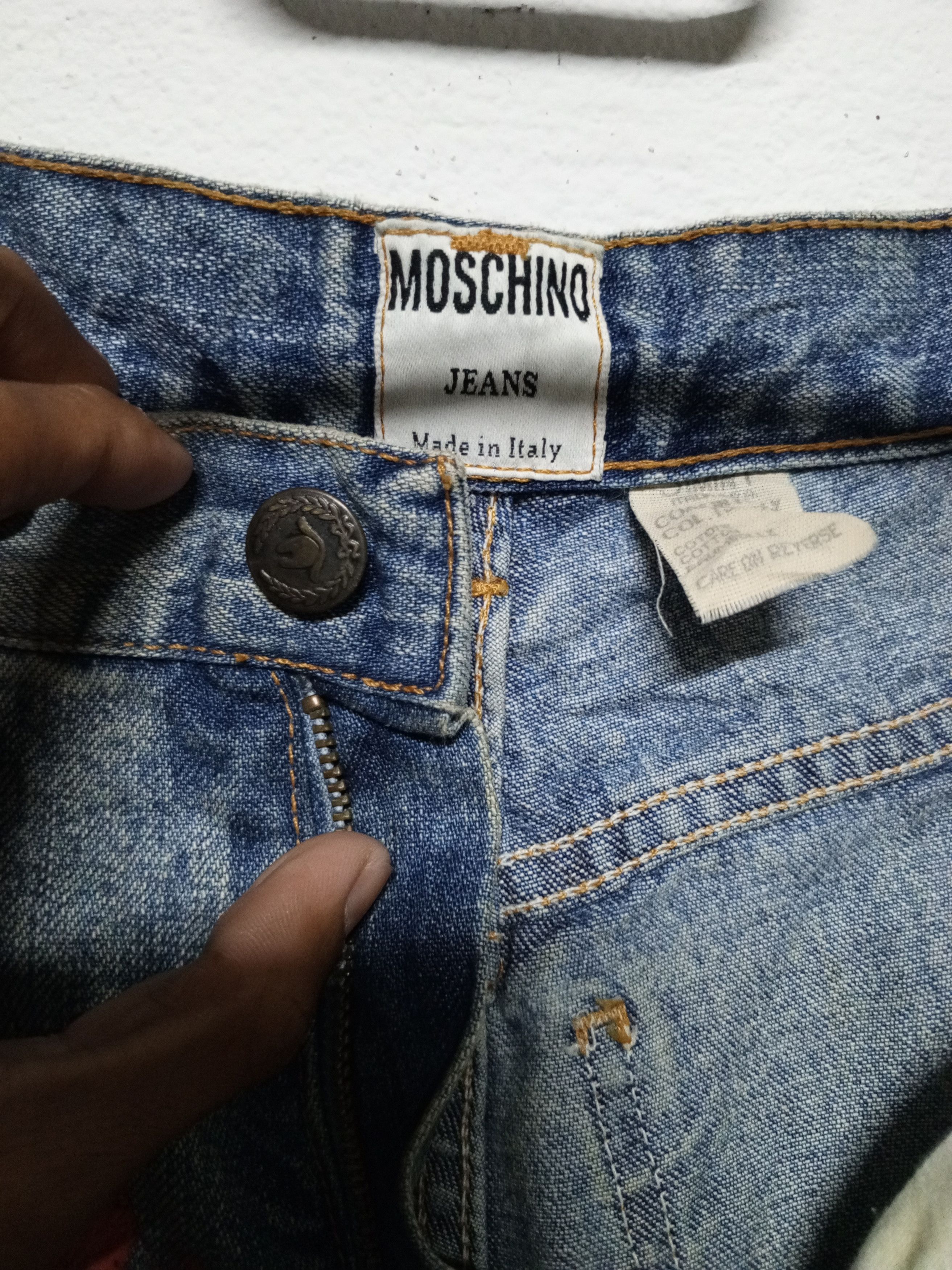 If Six Was Nine × Moschino 💥veryrare💥90s Moschino jeans mix paint Size US 27 - 12 Thumbnail