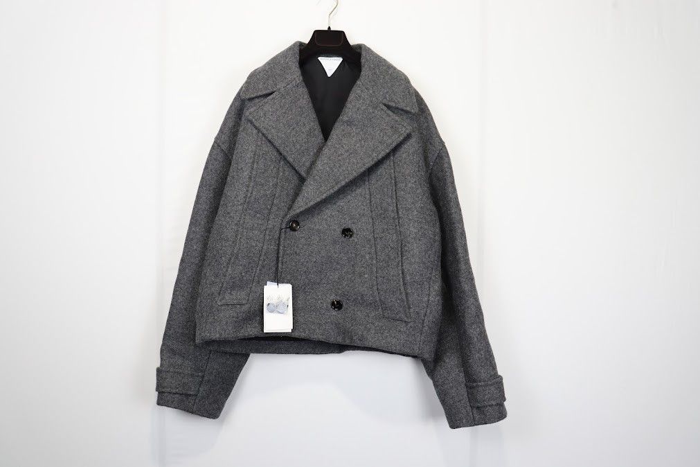 o1rshd Double Splittable Wool Felt Jacket Charcoal Melange