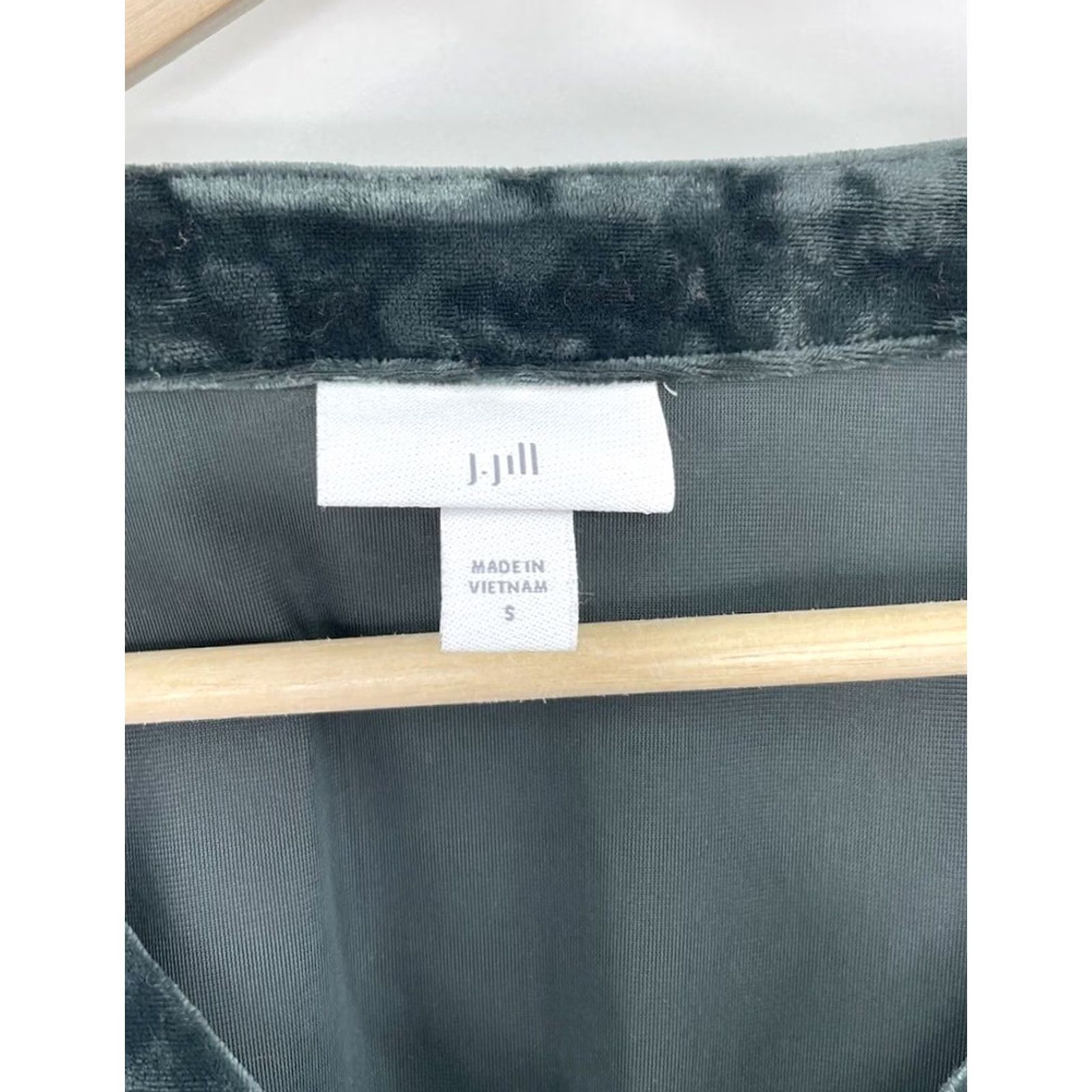 J. Jill J.Jill Tunic Women’s Size Small Green Velvet V-Neck Top Boho Artsy Crushed Size L / US 10 / IT 46 - 5 Thumbnail