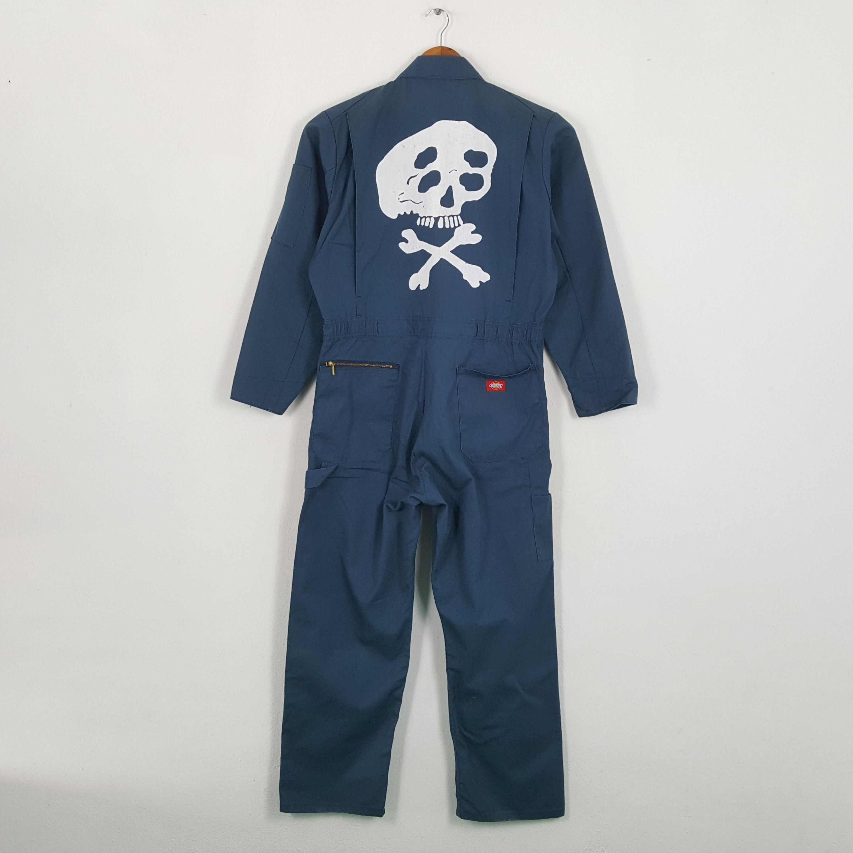 Dickies × Vintage Vintage DICKIES Streewear Skateboard Skull Coverall Jacket Size US L / EU 52-54 / 3 - 1 Thumbnail